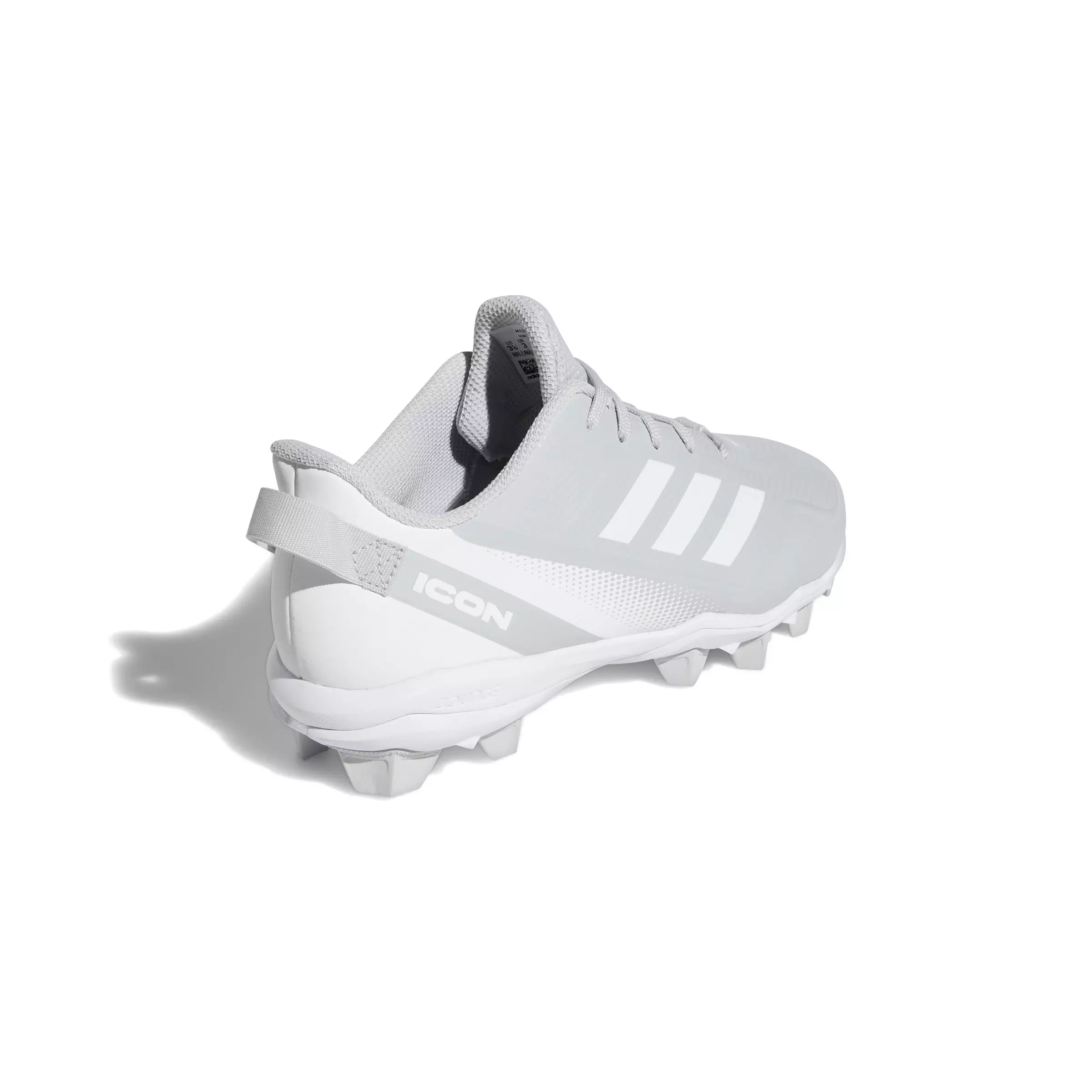 adidas Icon 7 Mid "Ftwr White/Light Grey" Preschool Boys' Baseball Cleat - GREY/WHITE