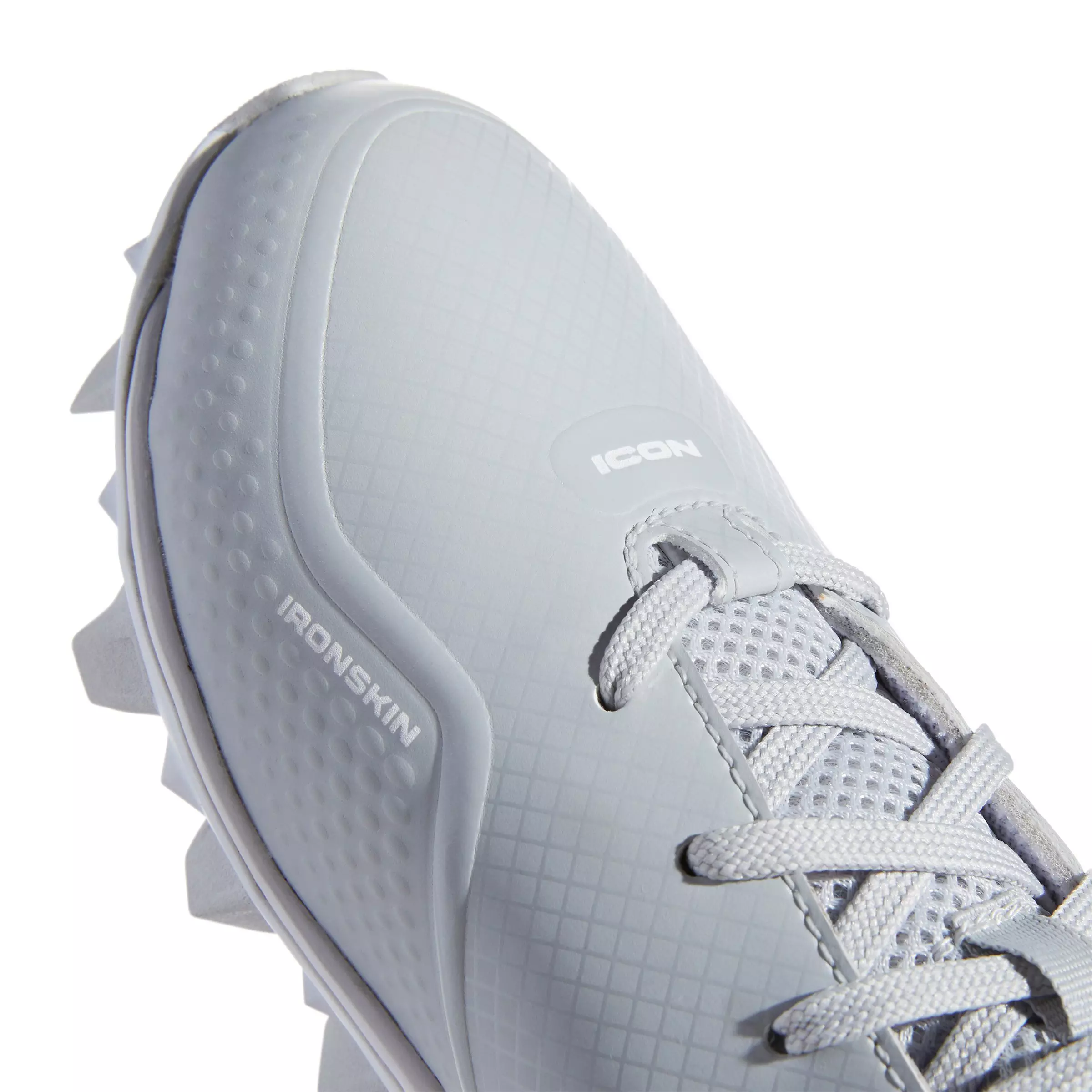 adidas Icon 7 Mid "Ftwr White/Light Grey" Preschool Boys' Baseball Cleat - GREY/WHITE
