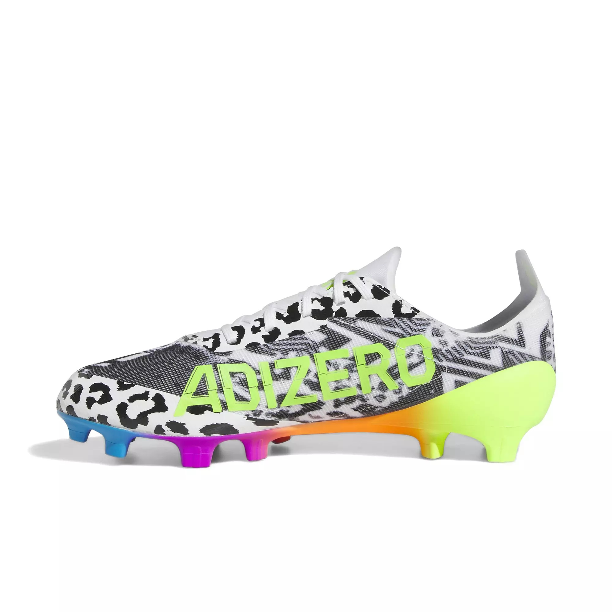 adidas Adizero 40 "Cloud White/Team Solar Green/Core Black" Men's Football Cleat - WHITE/MULTI
