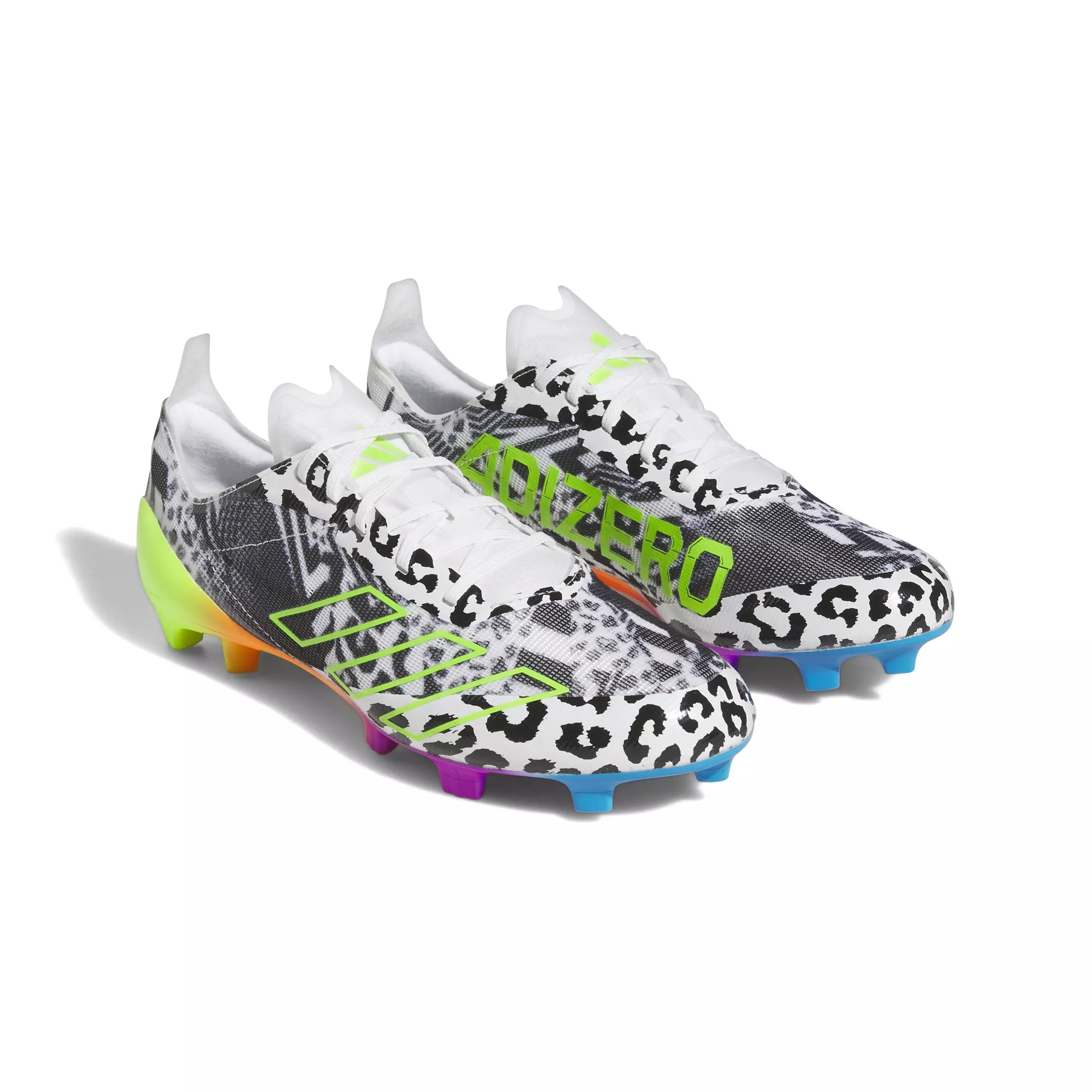 adidas Adizero 40 "Cloud White/Team Solar Green/Core Black" Men's Football Cleat - WHITE/MULTI