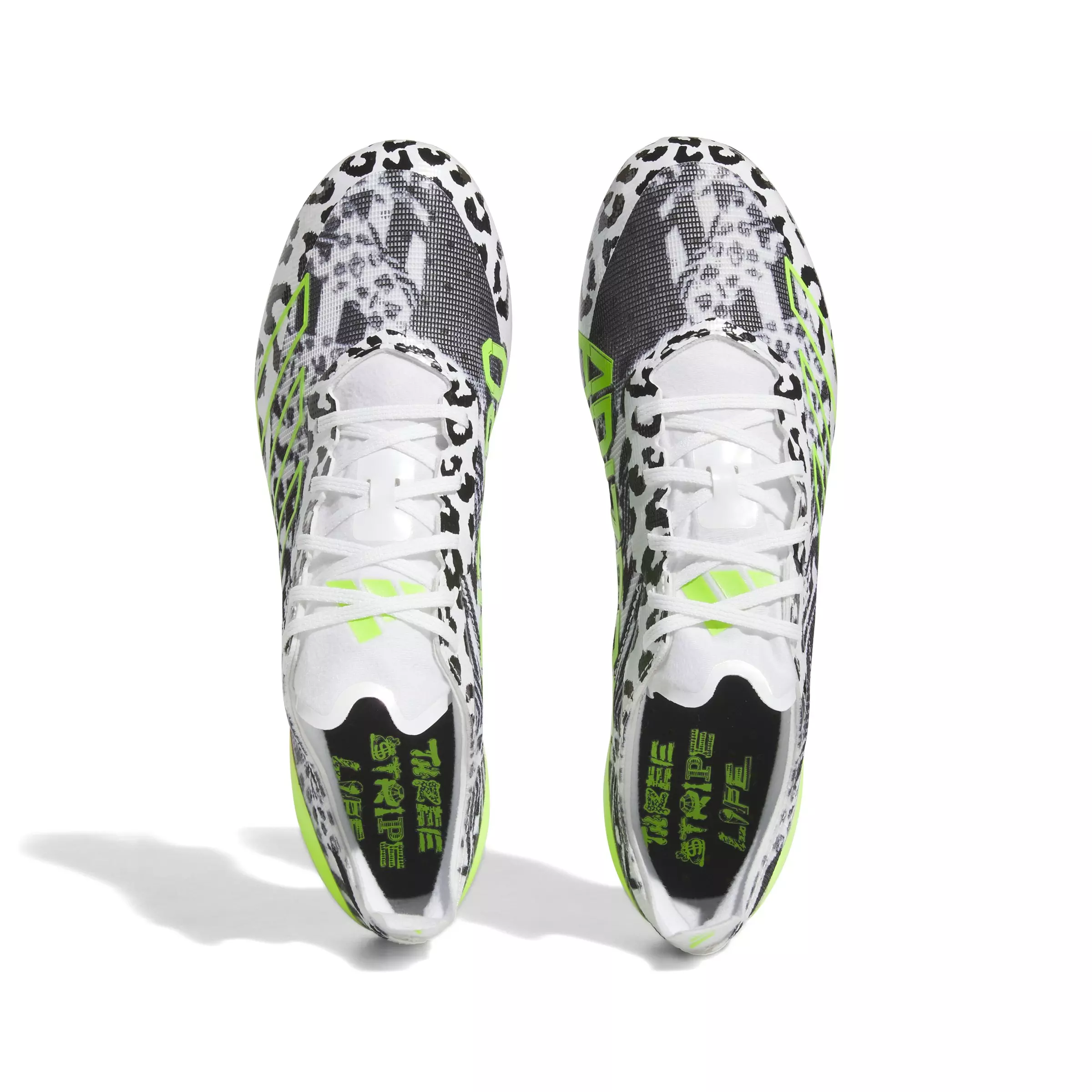 adidas Adizero 40 "Cloud White/Team Solar Green/Core Black" Men's Football Cleat - WHITE/MULTI