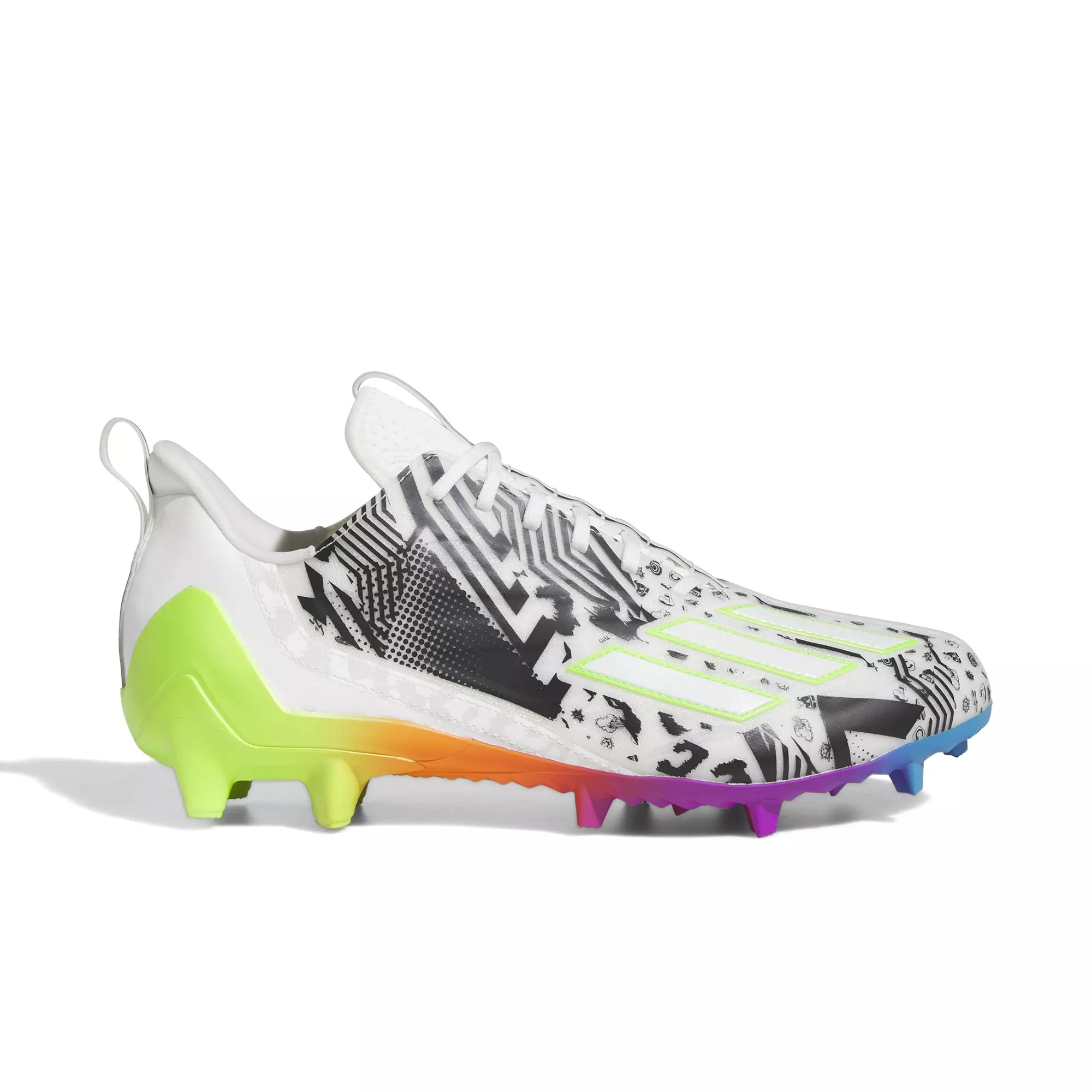 adidas Adizero 12.0 "Mismatch" Men's Football Cleat - WHITE/MULTI