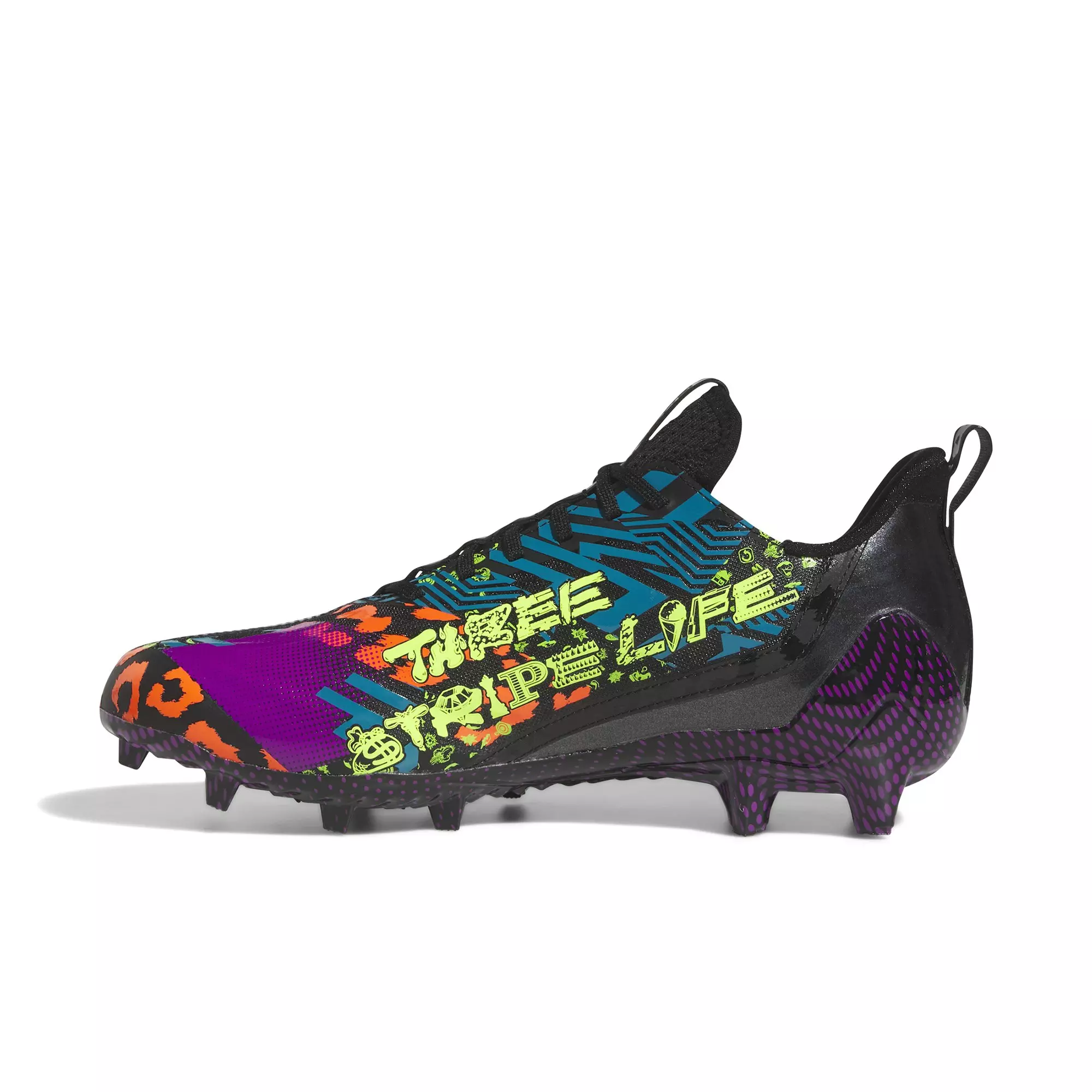adidas Adizero "Mismatch Black" Men's Football Cleat - BLACK/MULTI