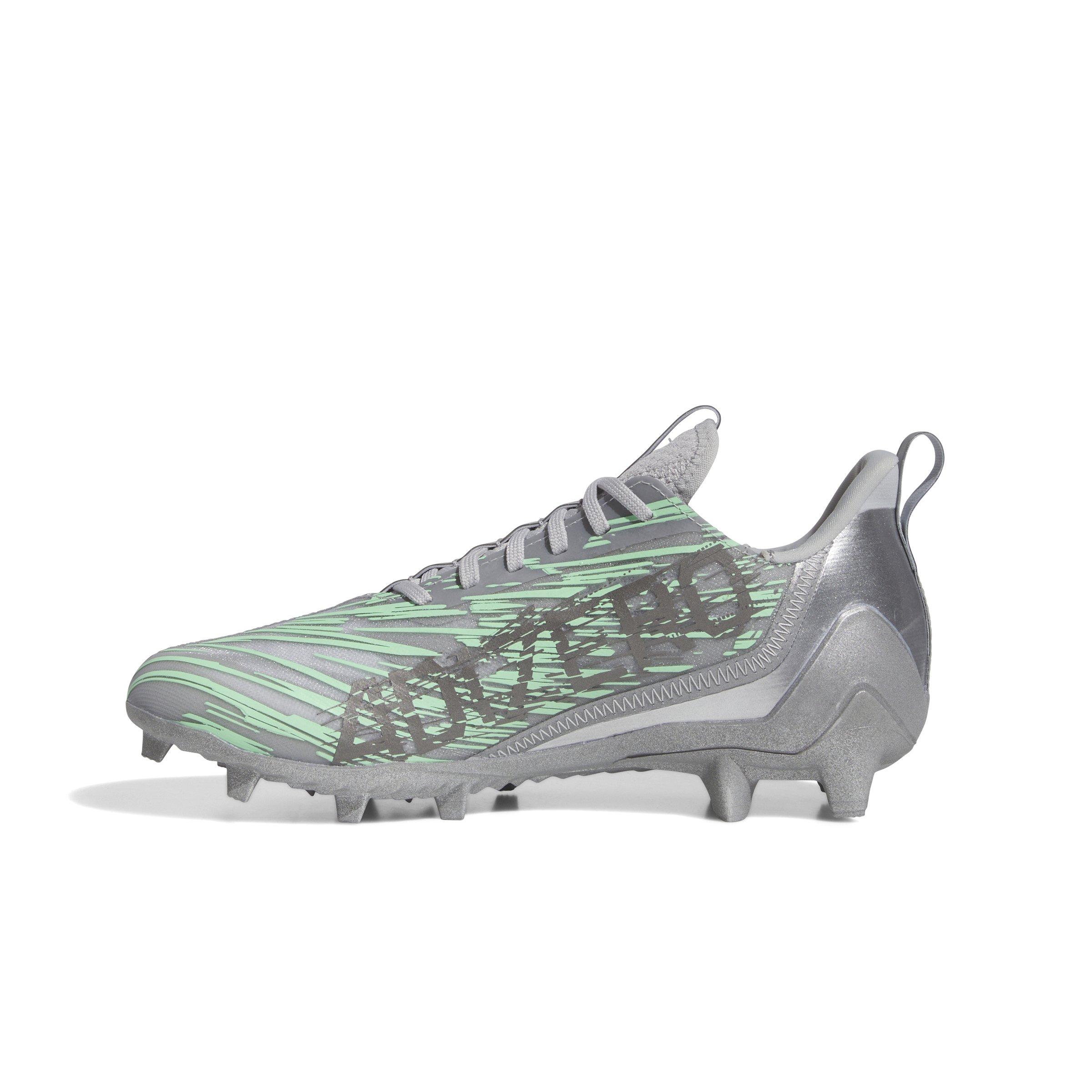 adidas Adizero 12.0 Flash "Grey/Teal" Men's Football Cleat - GREY/TEAL Thumbnail View 2