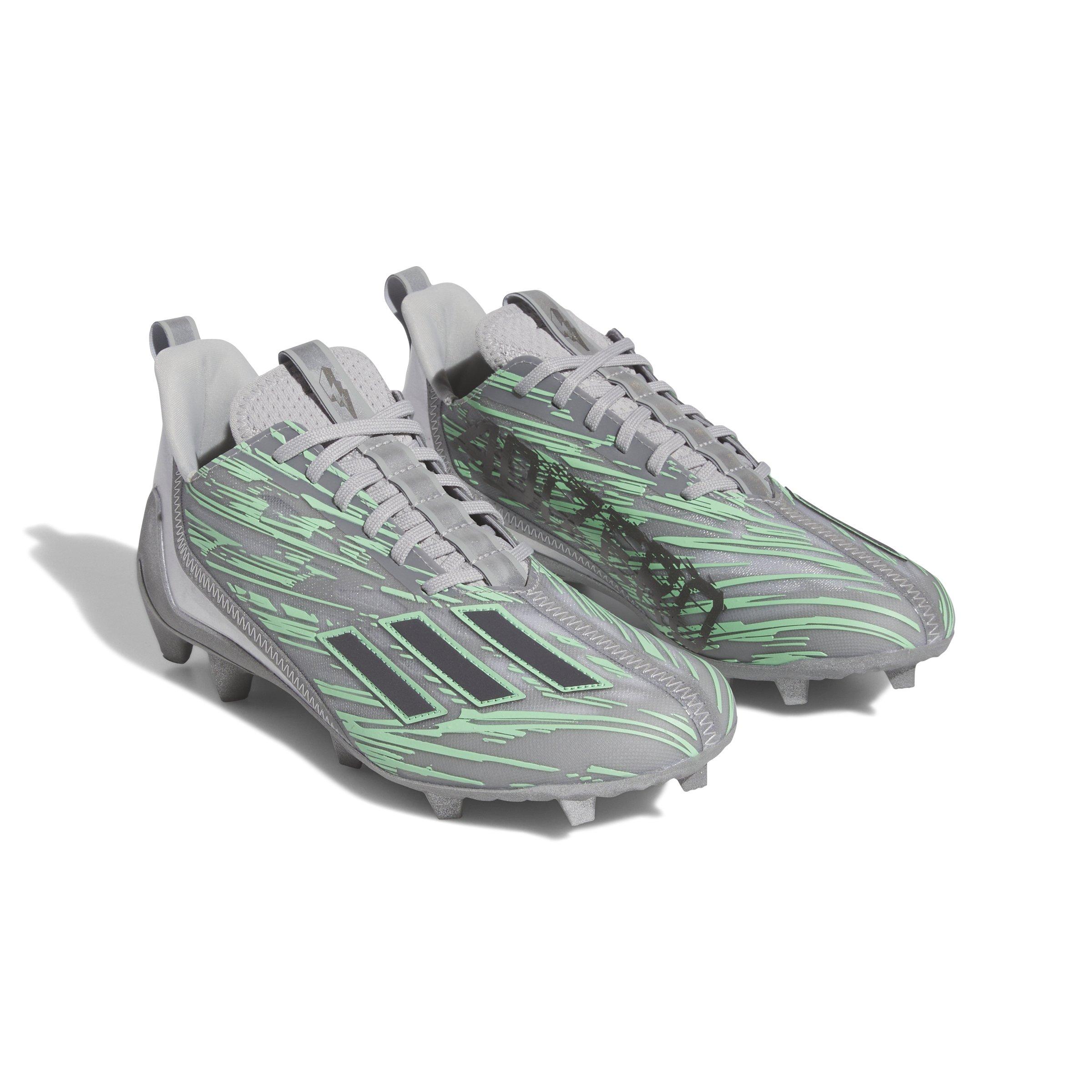 adidas Adizero 12.0 Flash "Grey/Teal" Men's Football Cleat - GREY/TEAL Thumbnail View 3