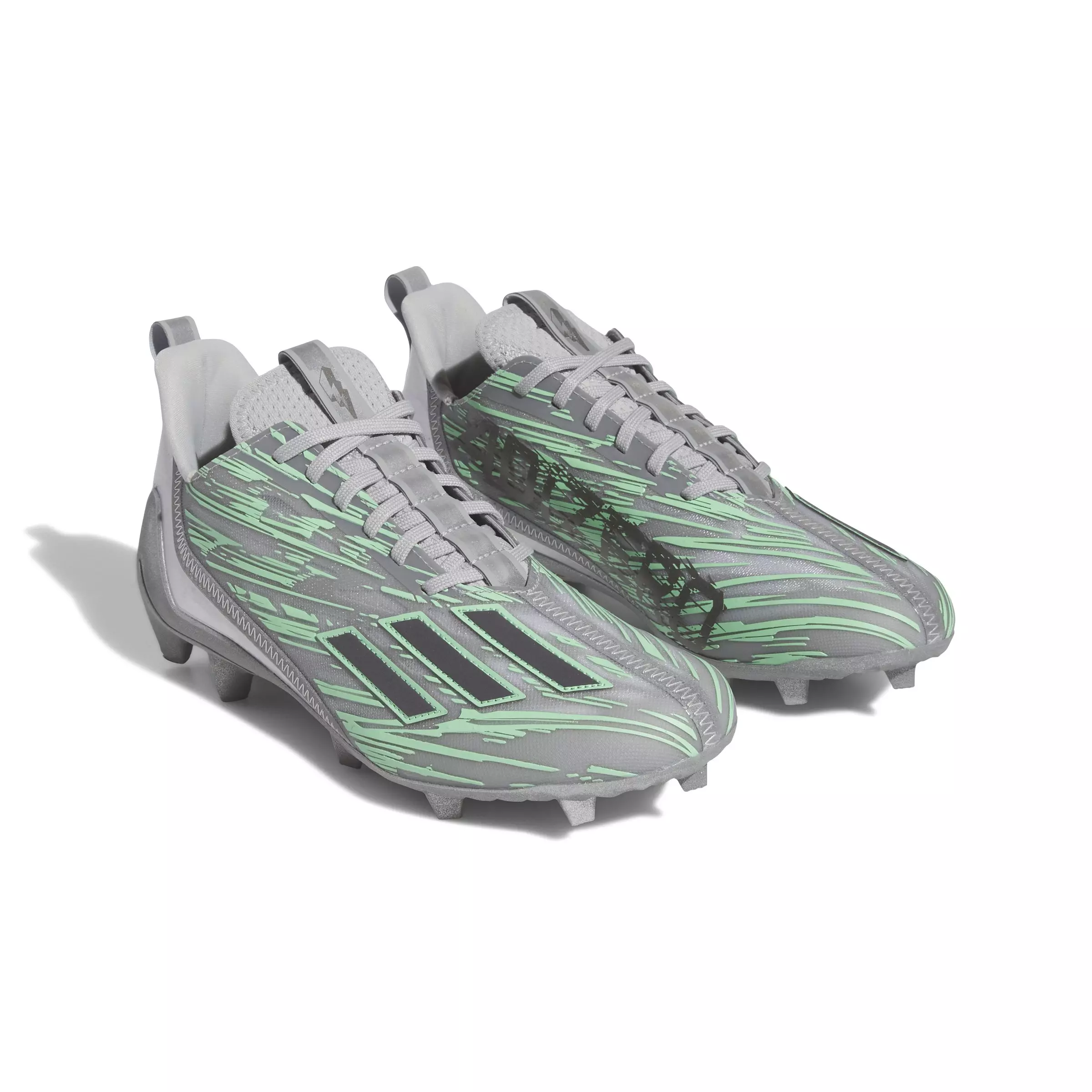 adidas Adizero 12.0 Flash "Grey/Teal" Men's Football Cleat - GREY/TEAL
