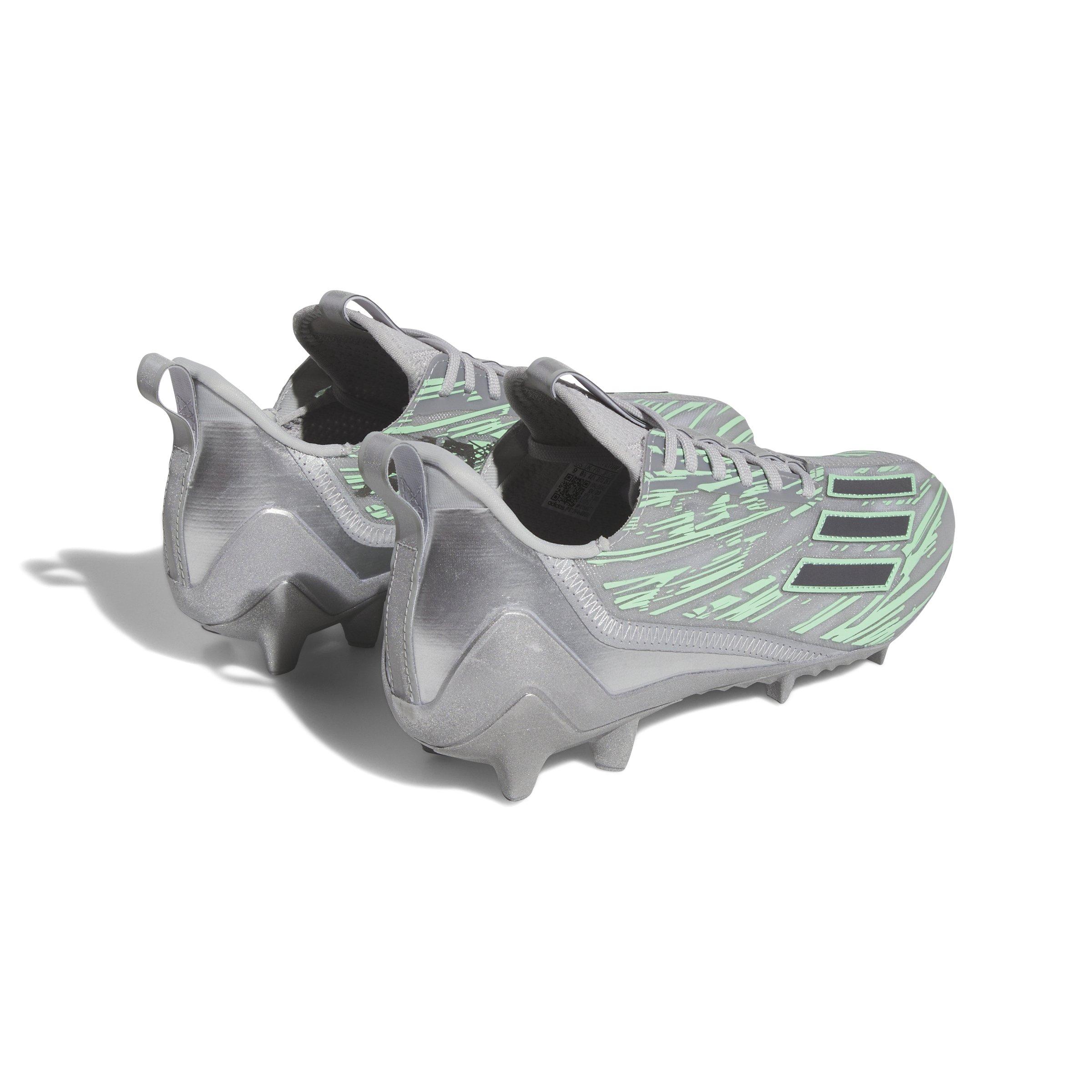 adidas Adizero 12.0 Flash "Grey/Teal" Men's Football Cleat - GREY/TEAL Thumbnail View 4
