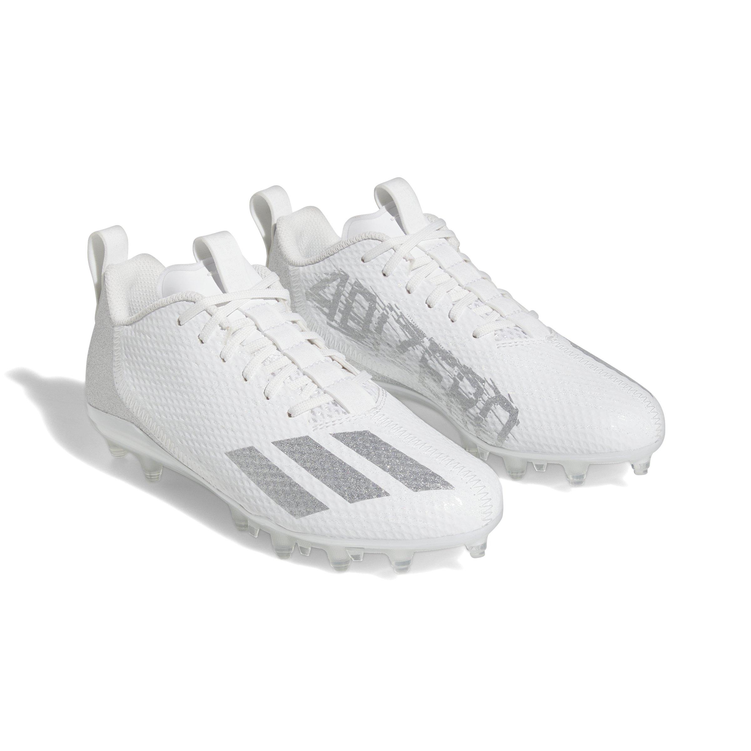 adidas Adizero Spark  Grade School Boys' "Cloud White/Silver Metallic" Football Cleat
