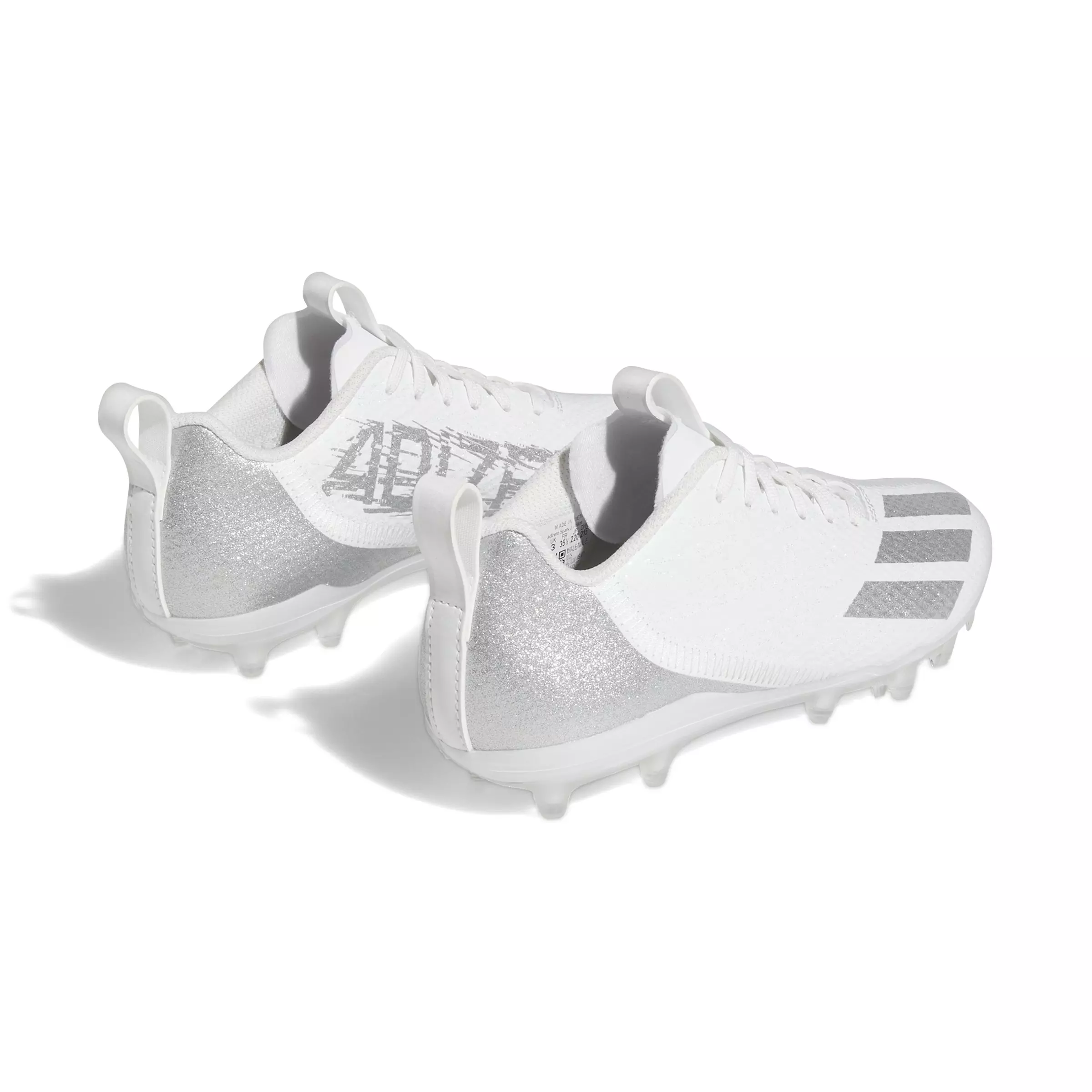 adidas Adizero Spark "Cloud White/Silver Metallic" Grade School Boys' Football Cleat - WHITE/SILVER