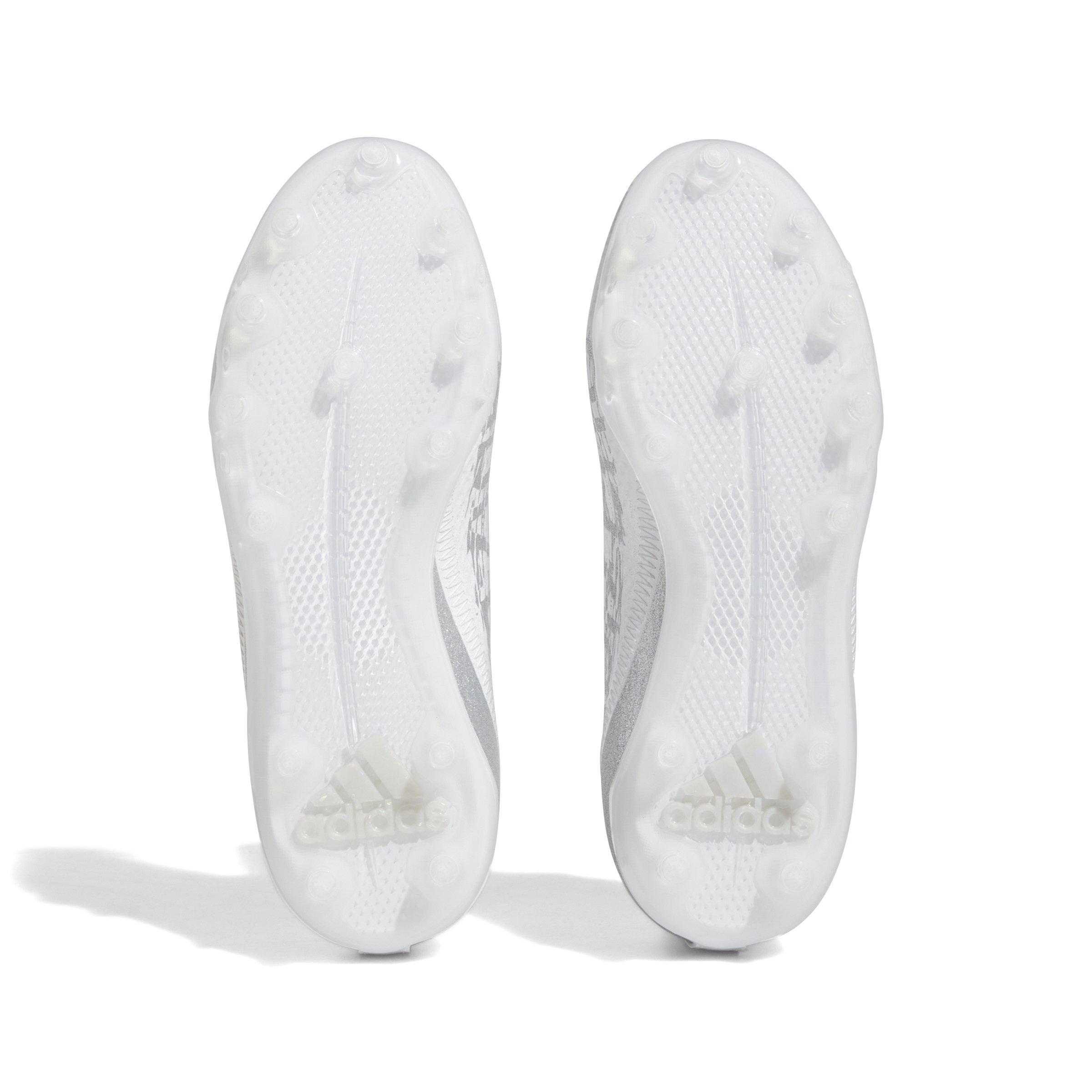 adidas Adizero Spark  Grade School Boys' "Cloud White/Silver Metallic" Football Cleat