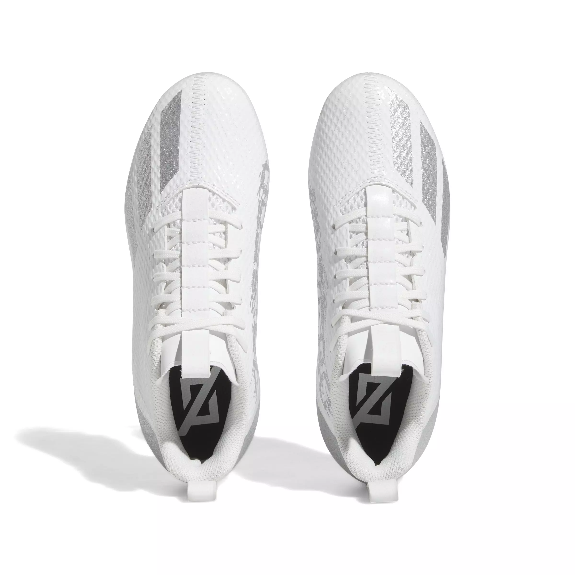 adidas Adizero Spark "Cloud White/Silver Metallic" Grade School Boys' Football Cleat - WHITE/SILVER