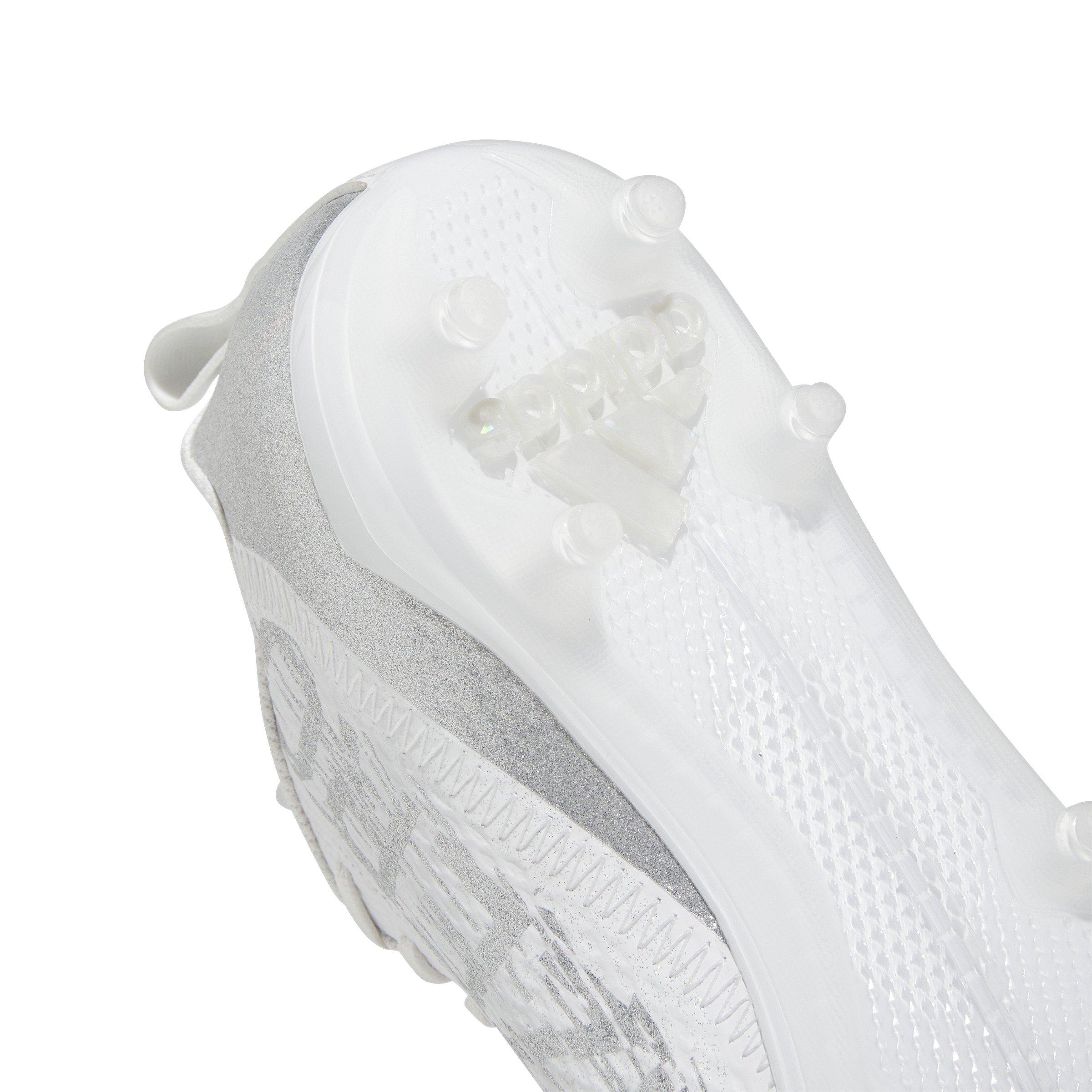 adidas Adizero Spark  Grade School Boys' "Cloud White/Silver Metallic" Football Cleat
