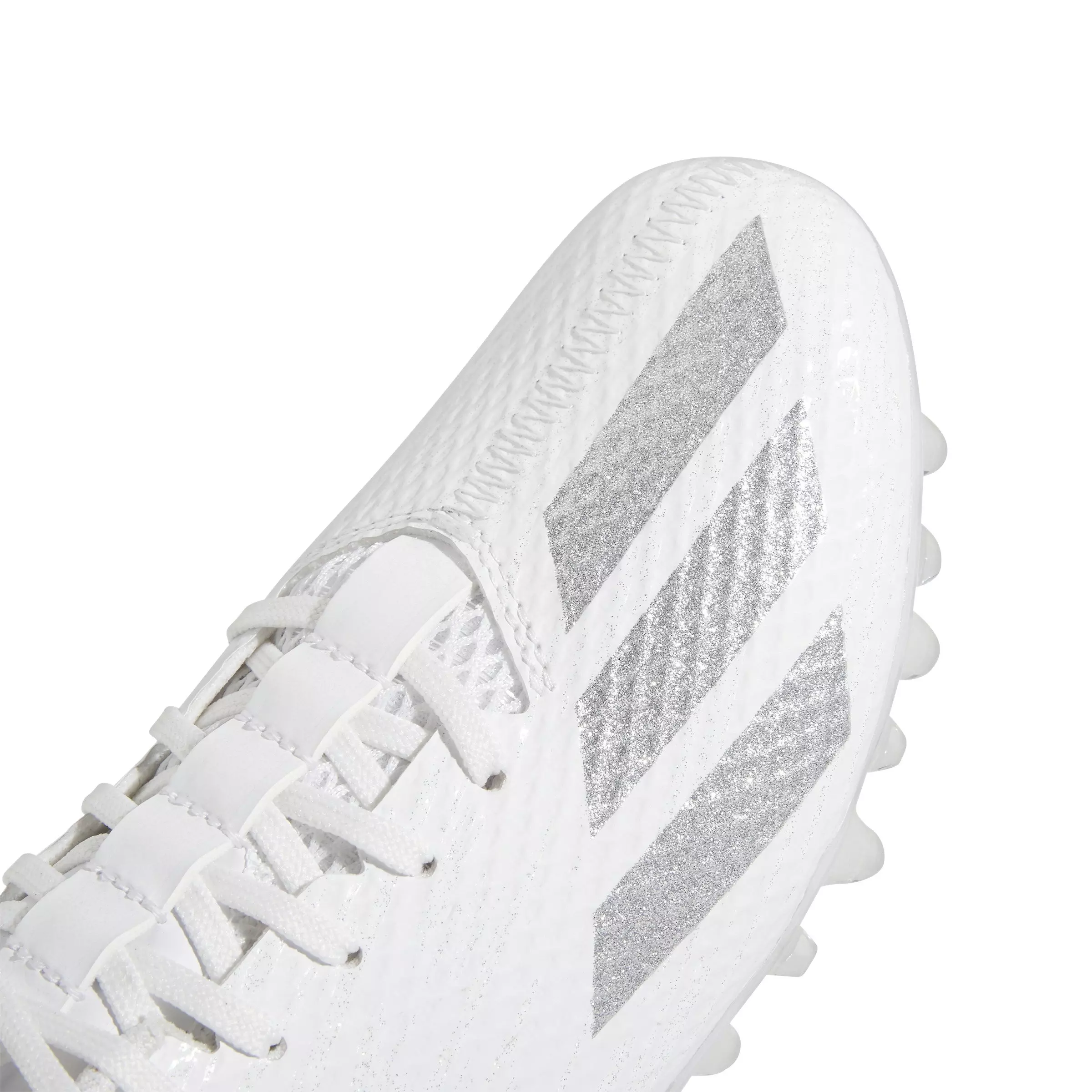 adidas Adizero Spark "Cloud White/Silver Metallic" Grade School Boys' Football Cleat - WHITE/SILVER