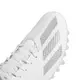 adidas Adizero Spark "Cloud White/Silver Metallic" Grade School Boys' Football Cleat - WHITE/SILVER Thumbnail View 8