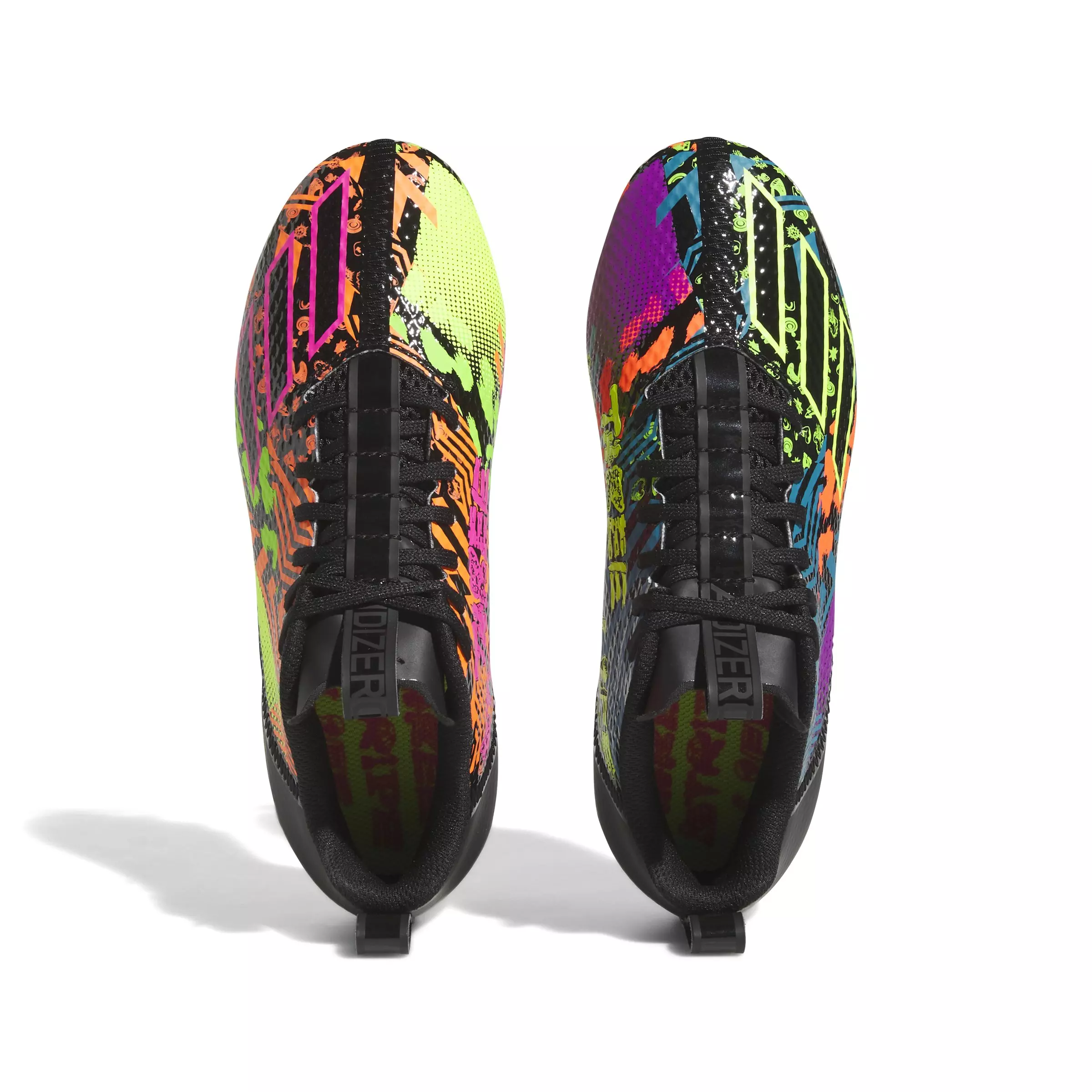 adidas Adizero Spark 7v7 "Core Black/Multi" Grade School Boys' Football Cleat - BLACK/MULTI