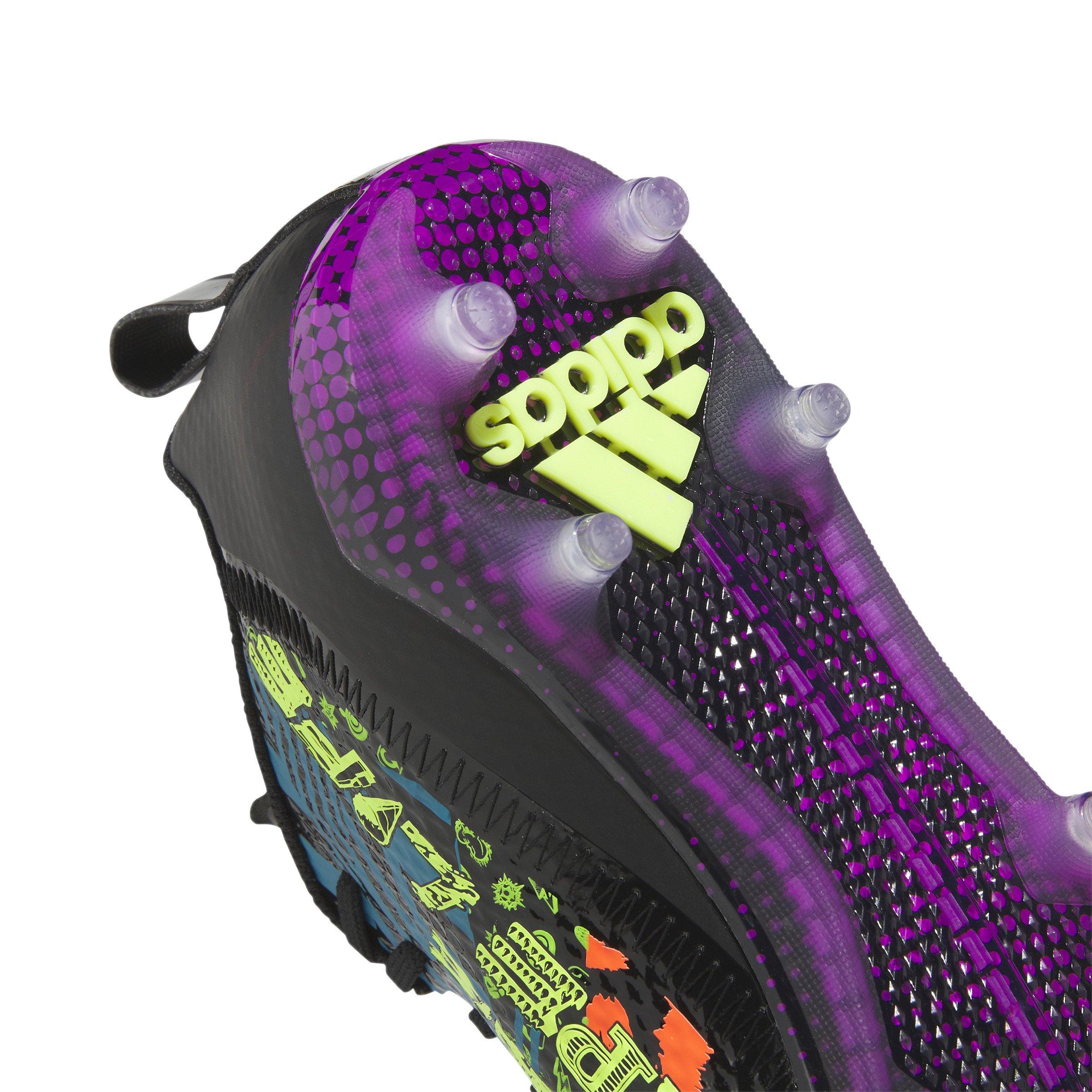 adidas Adizero Spark 7v7 "Core Black/Multi" Grade School Boys' Football Cleat - BLACK/MULTI Thumbnail View 7