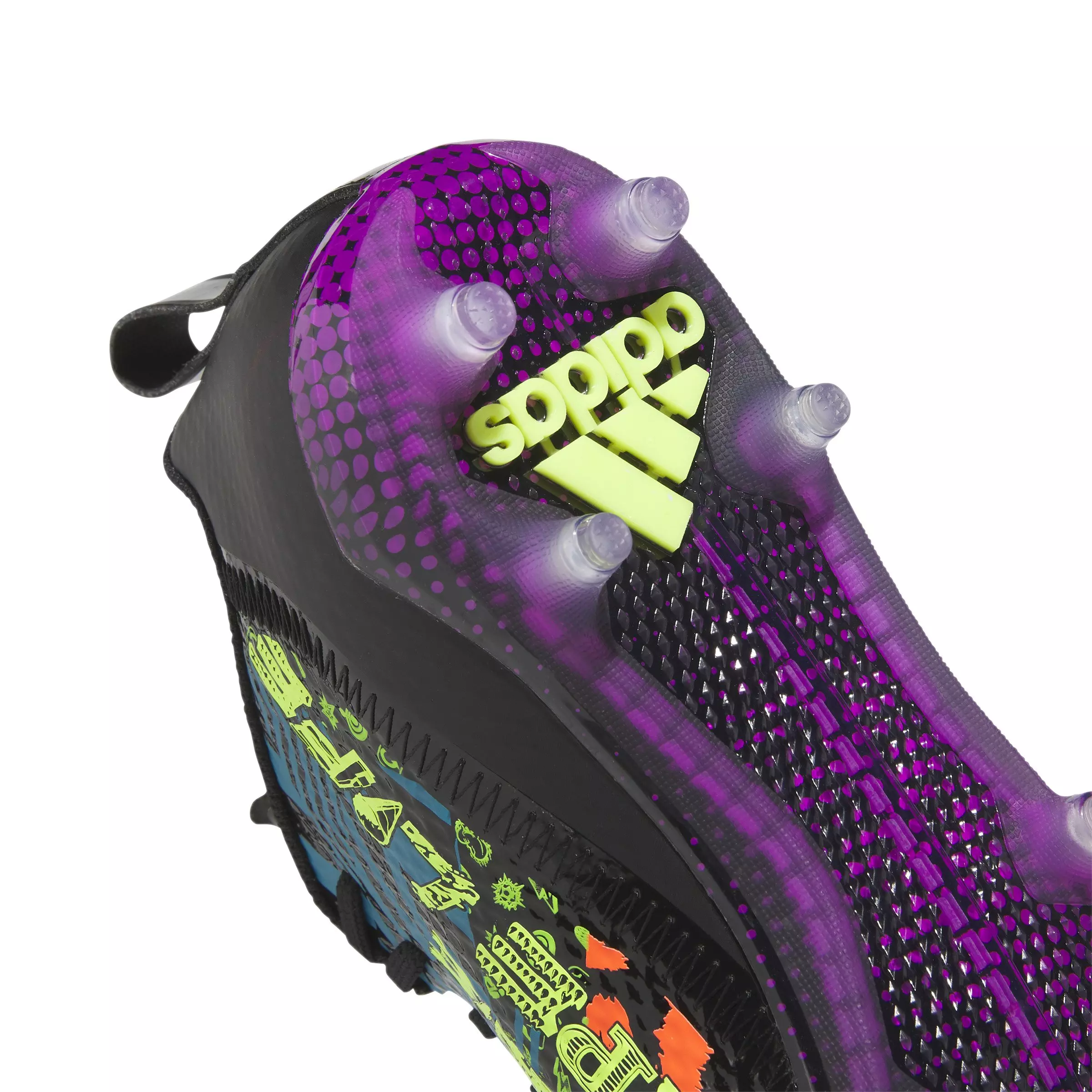 adidas Adizero Spark 7v7 "Core Black/Multi" Grade School Boys' Football Cleat - BLACK/MULTI