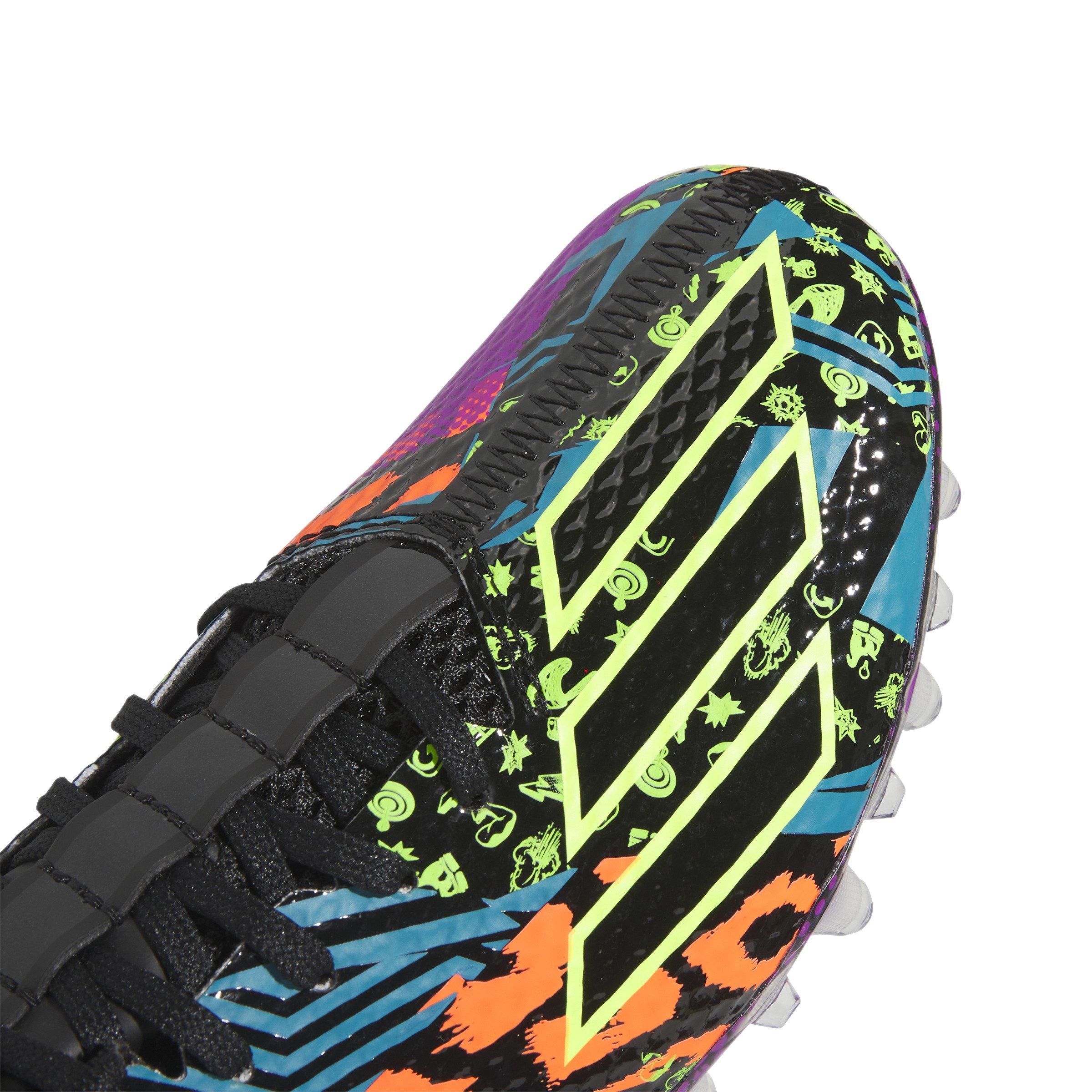 adidas Adizero Spark 7v7 "Core Black/Multi" Grade School Boys' Football Cleat - BLACK/MULTI Thumbnail View 8