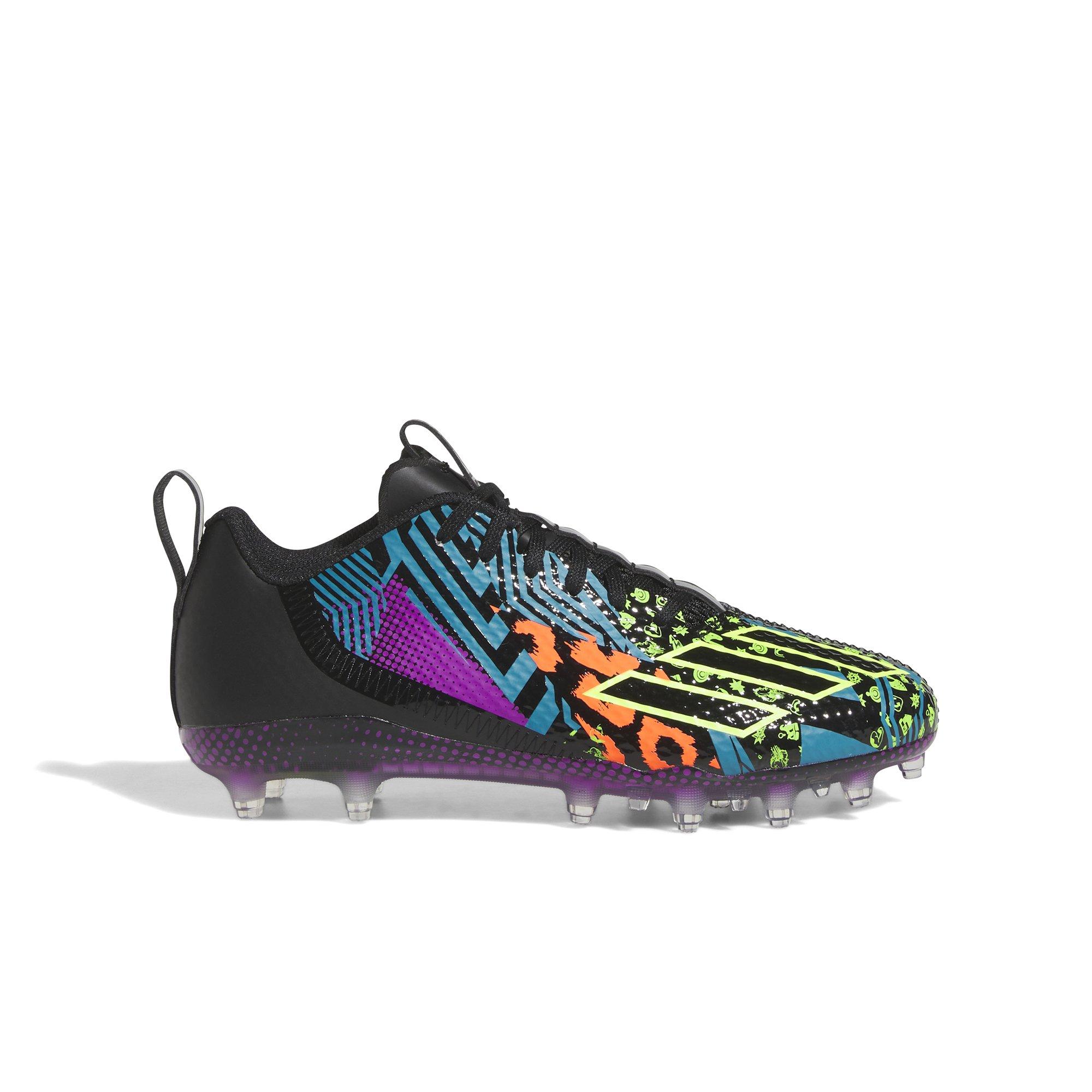 adidas Adizero Spark 7v7 "Core Black/Multi" Grade School Boys' Football Cleat - BLACK/MULTI Thumbnail View 1