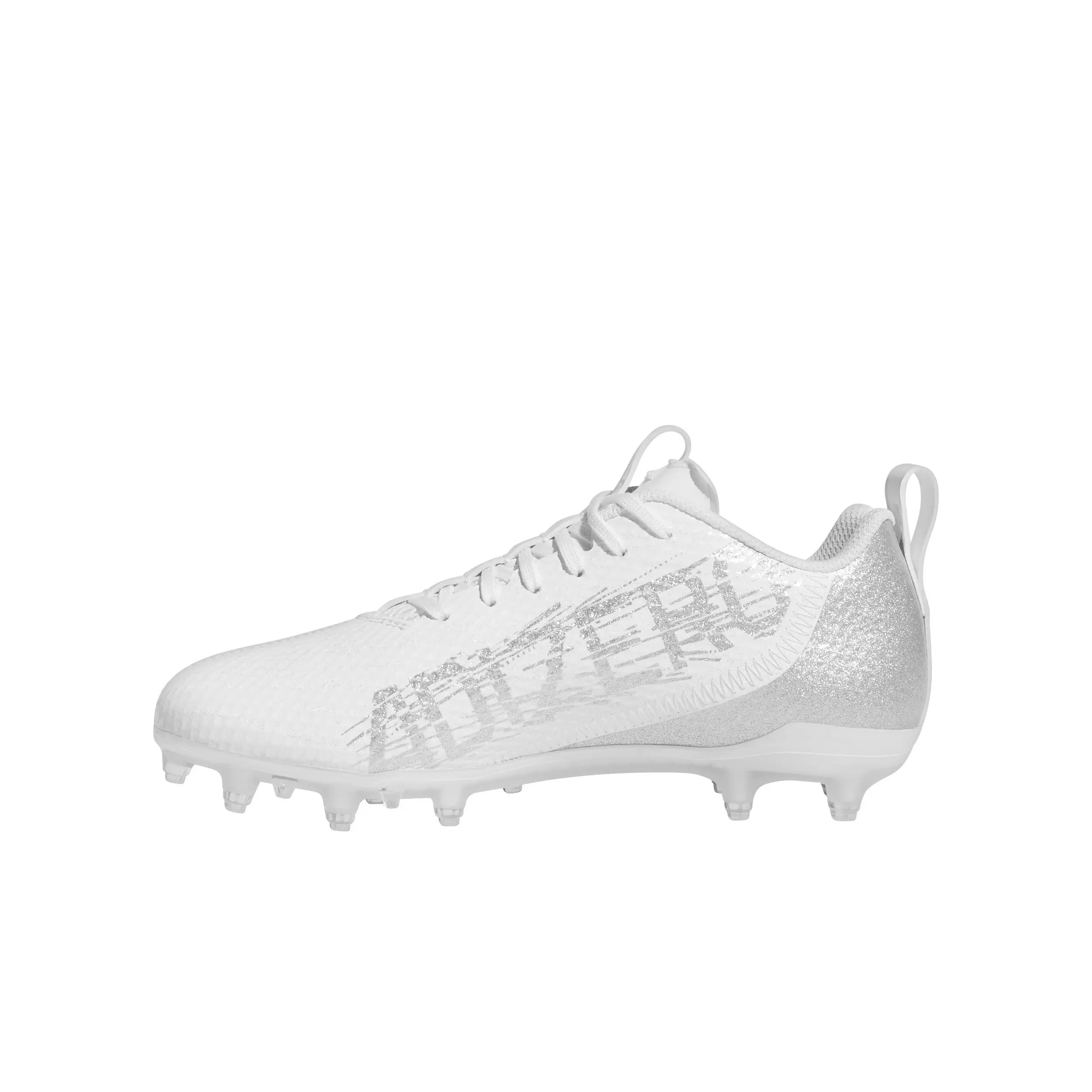 adidas adizero Spark Inline "Cloud White/Silver Metallic/Cloud White" Preschool Boys' Football Cleat - WHITE/SILVER/WHITE