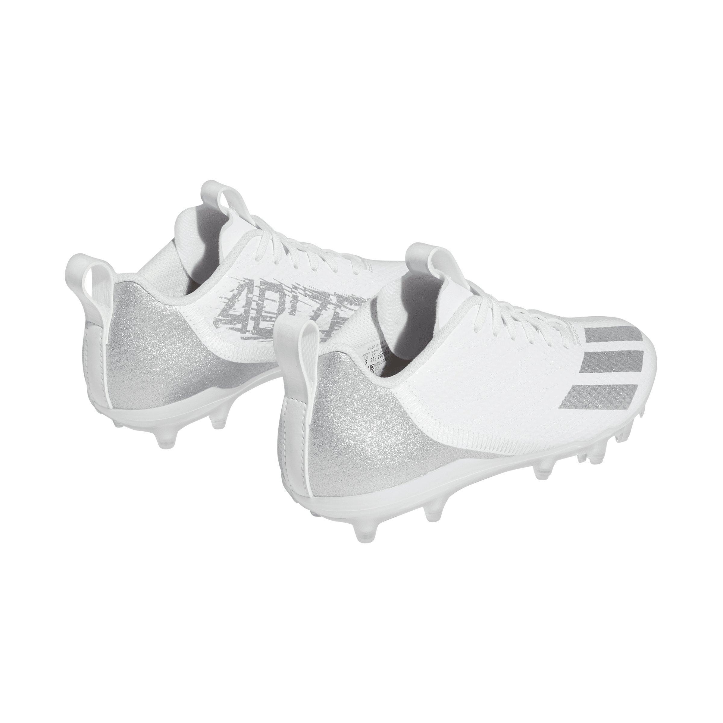 adidas adizero Spark Inline "Cloud White/Silver Metallic/Cloud White" Preschool Boys' Football Cleat
