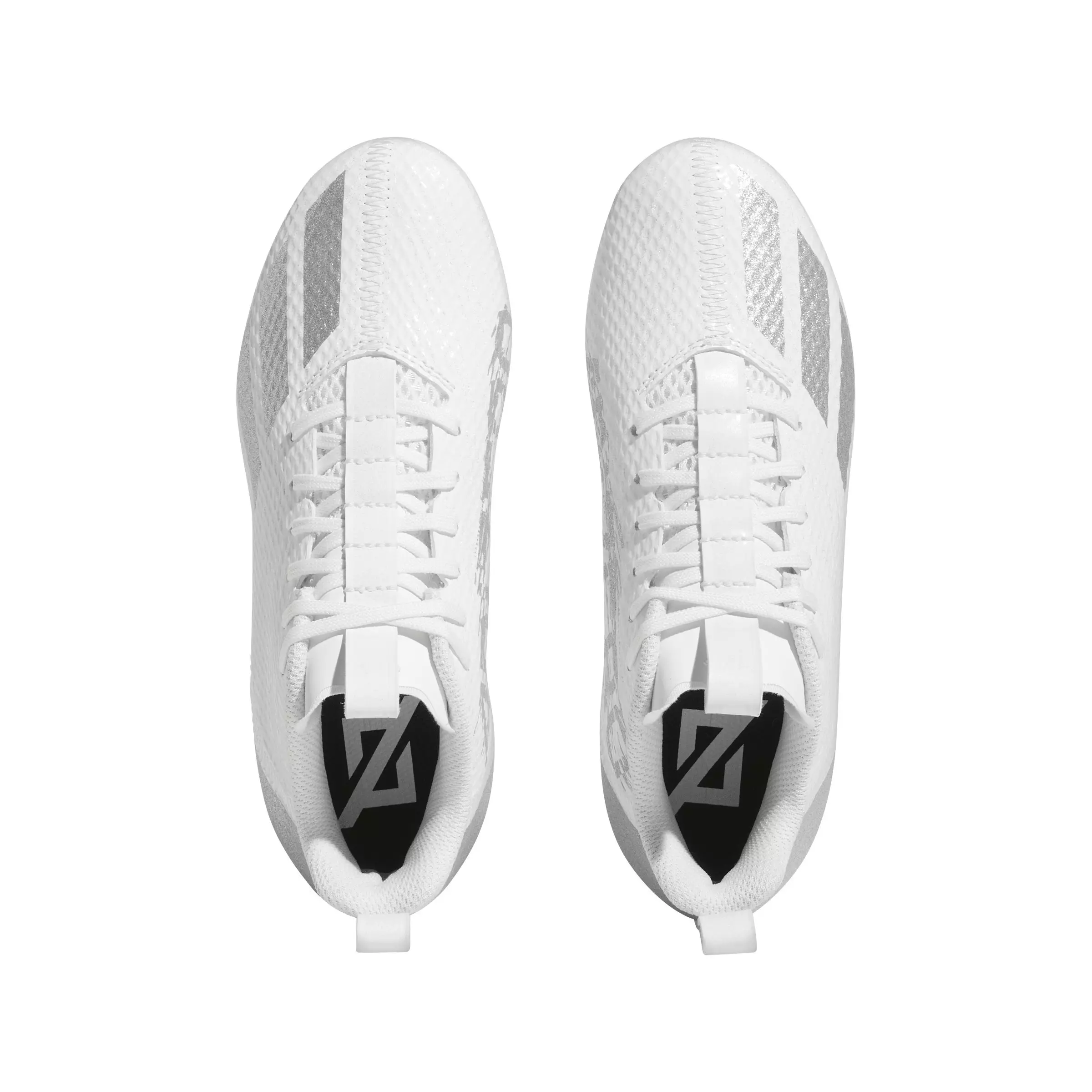 adidas adizero Spark Inline "Cloud White/Silver Metallic/Cloud White" Preschool Boys' Football Cleat - WHITE/SILVER/WHITE