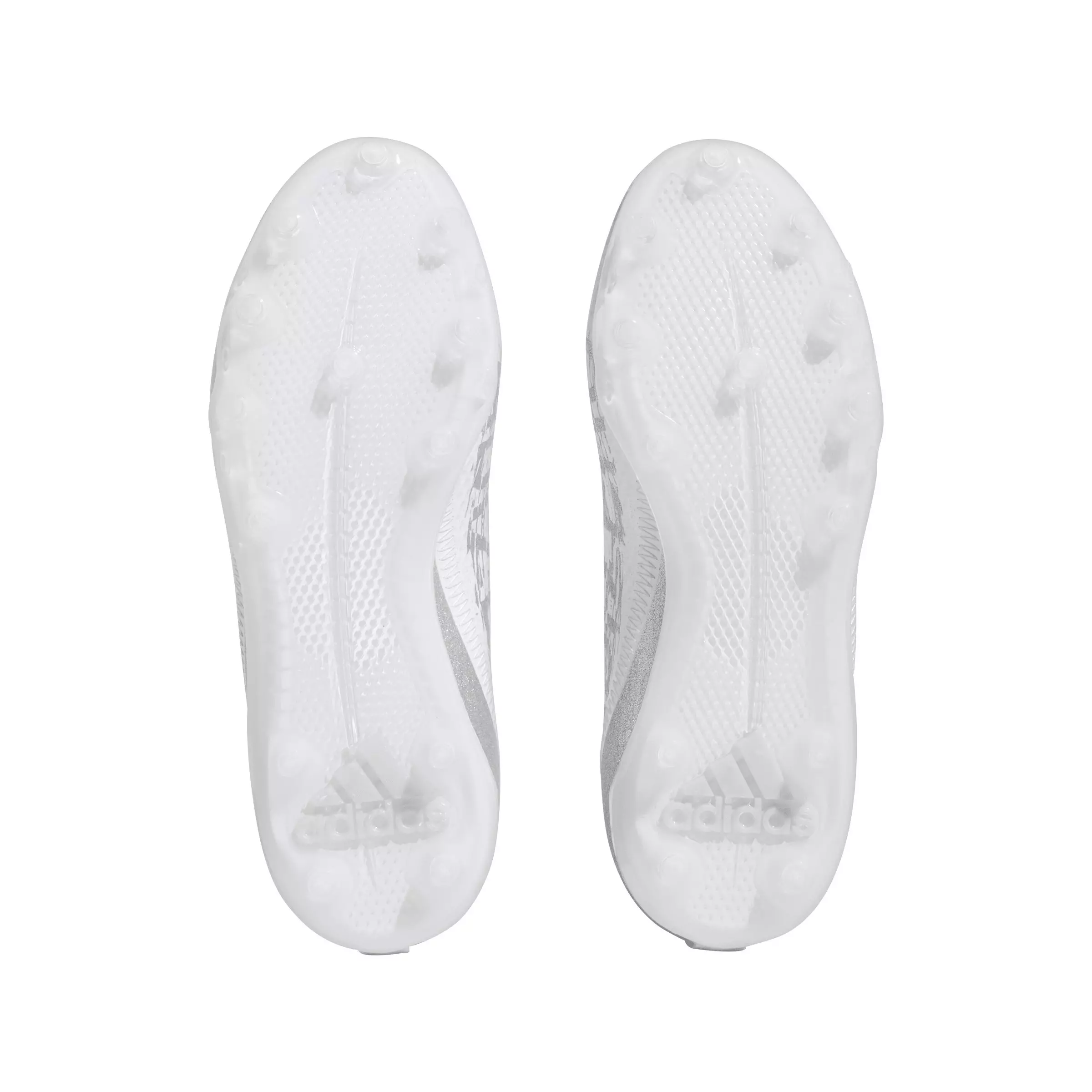 adidas adizero Spark Inline "Cloud White/Silver Metallic/Cloud White" Preschool Boys' Football Cleat - WHITE/SILVER/WHITE