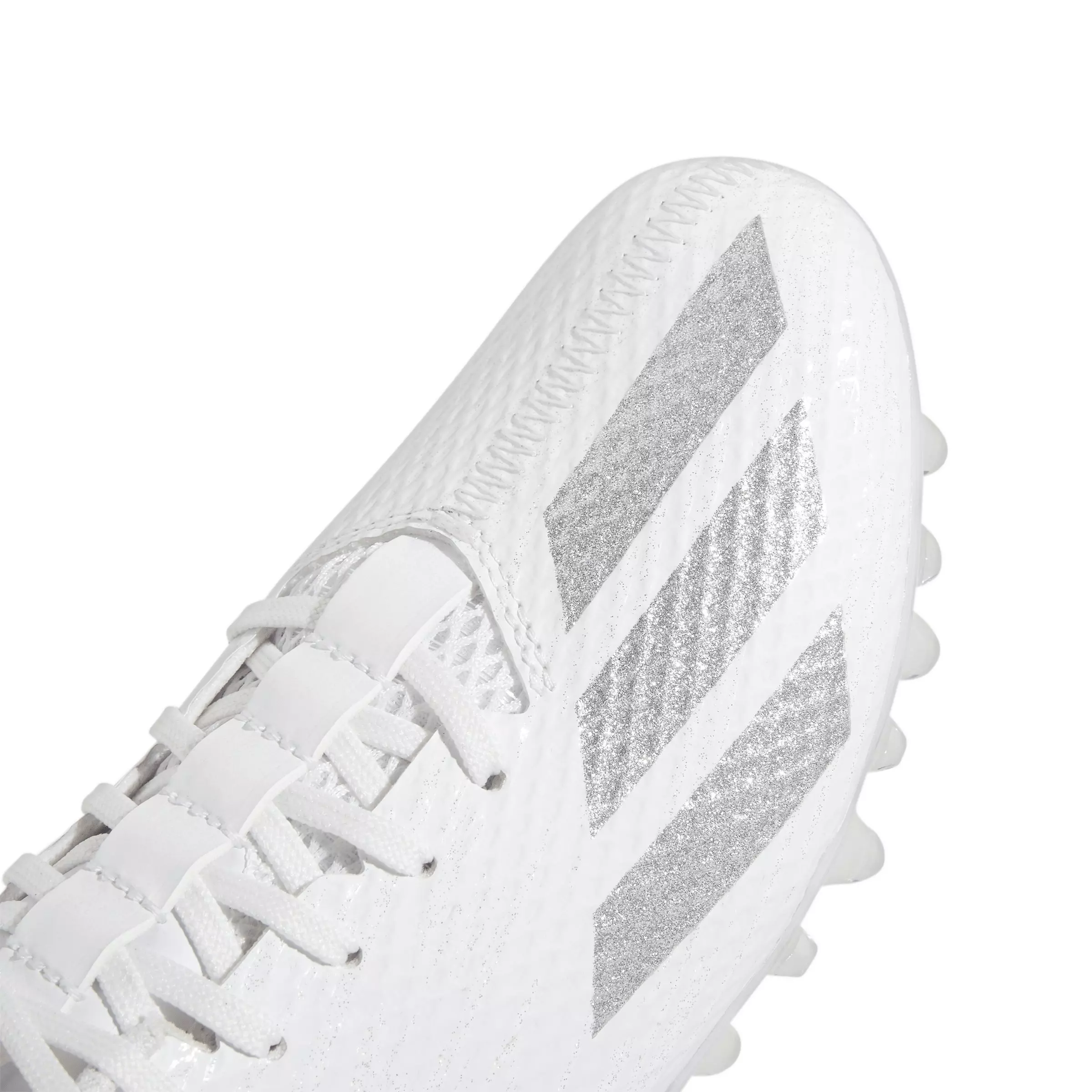 adidas adizero Spark Inline "Cloud White/Silver Metallic/Cloud White" Preschool Boys' Football Cleat - WHITE/SILVER/WHITE