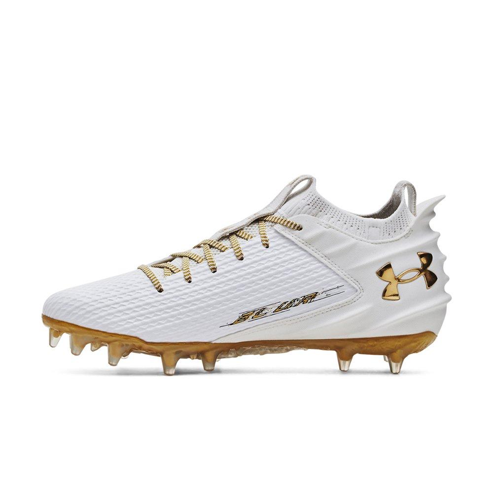 Under Armour Blur Smoke 2.0 "White/Metallic Gold" Men's Football Cleat - WHITE/GOLD Thumbnail View 2