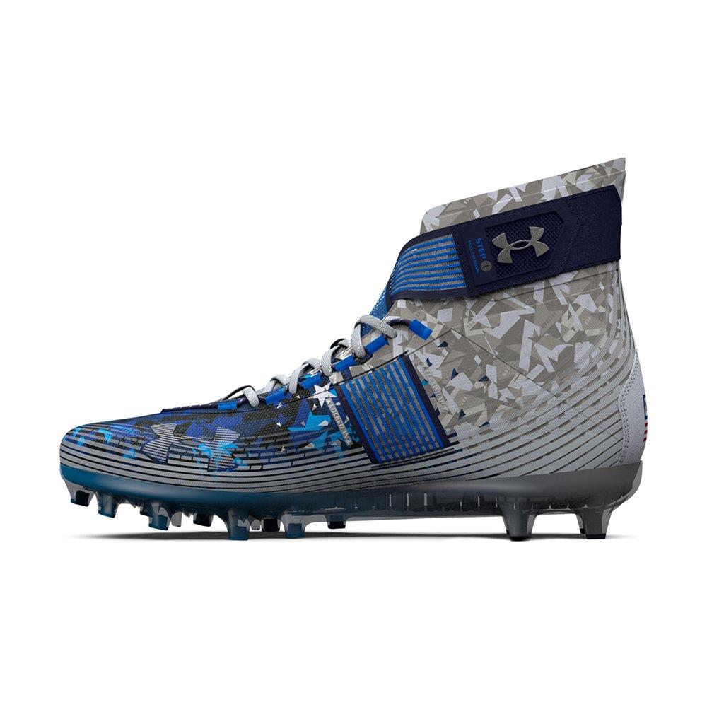 Under Armour Highlight MC "USA" Men's Football Cleat - WHITE/RED/BLUE Thumbnail View 2