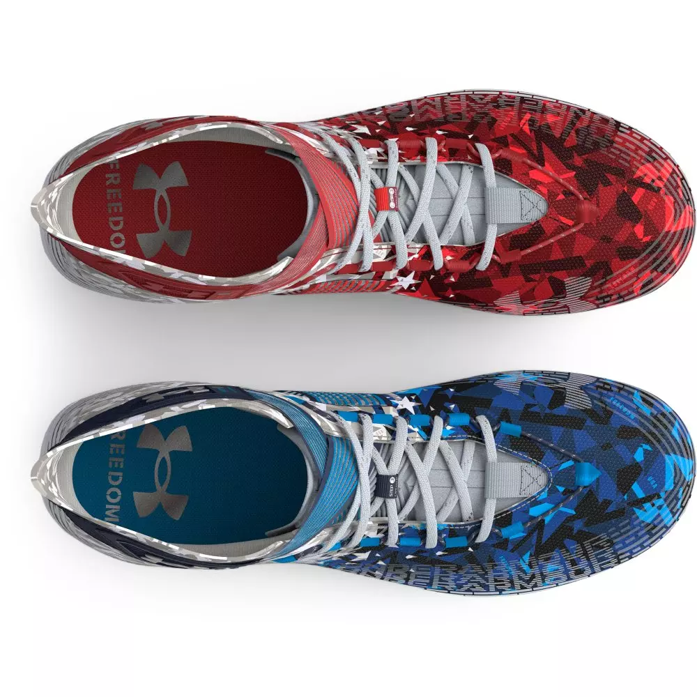 Under Armour Highlight MC "USA" Men's Football Cleat - WHITE/RED/BLUE