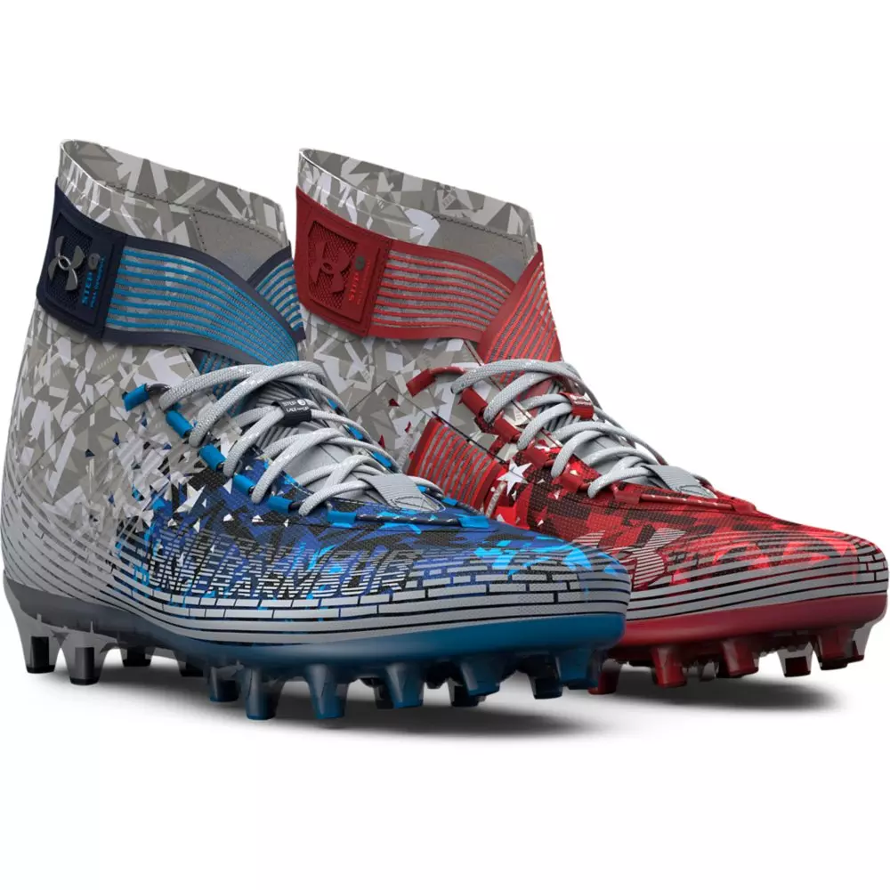 Under Armour Highlight MC "USA" Men's Football Cleat - WHITE/RED/BLUE