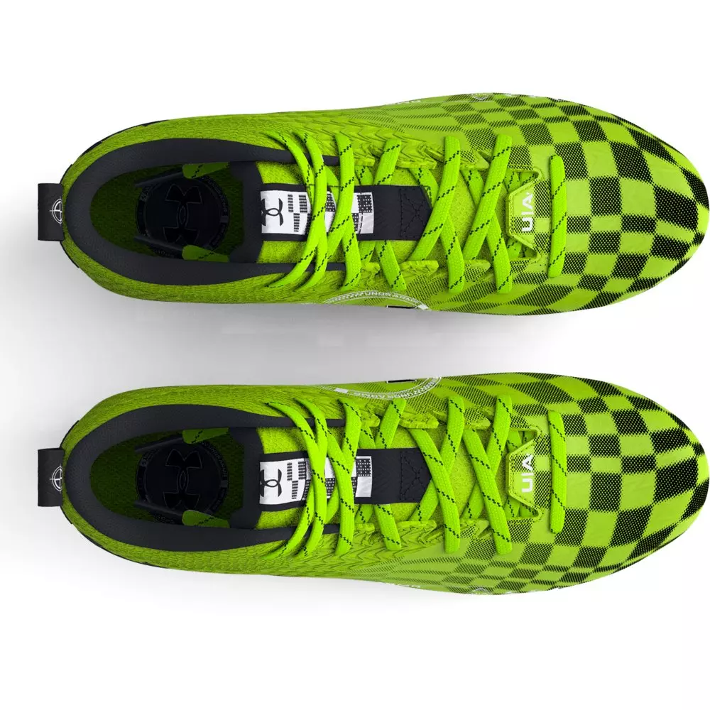 Under Armour Spotlight Select 3 "Lime/Black" Grade School Boys' Football Cleat - LIME/BLACK