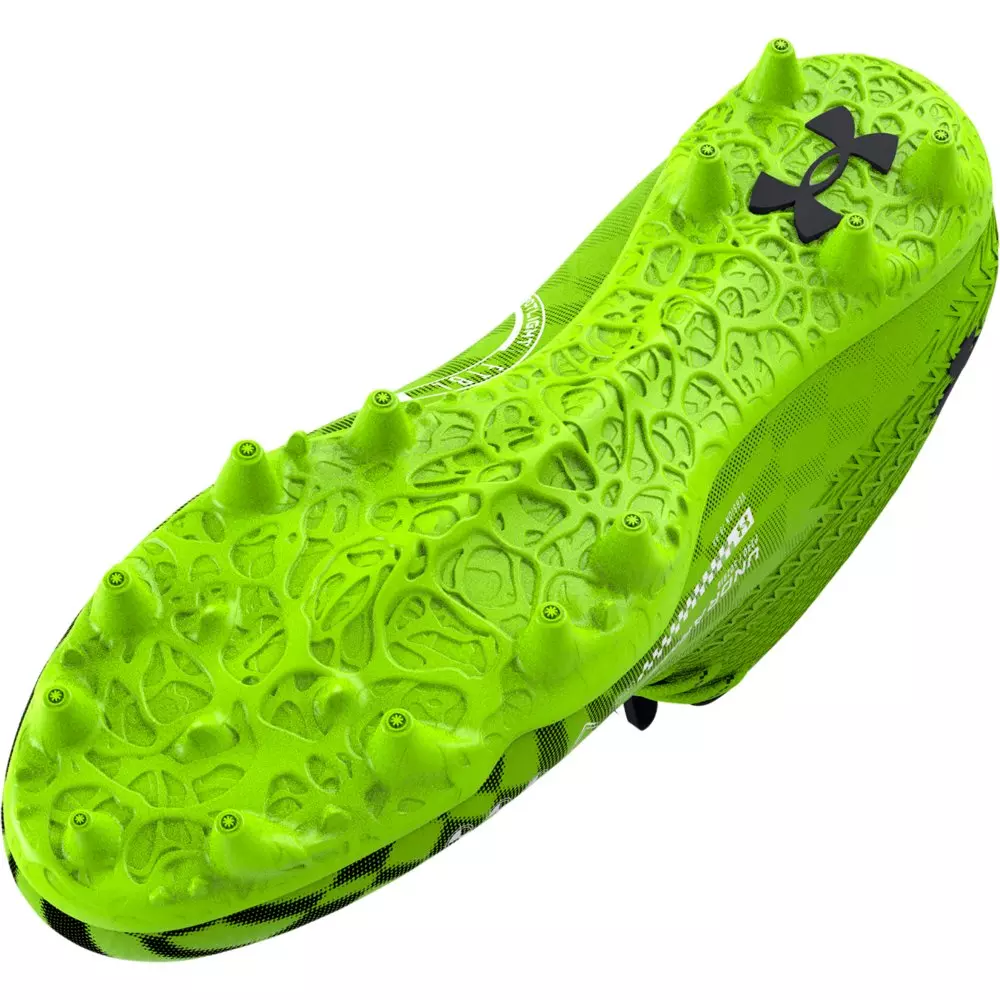 Under Armour Spotlight Select 3 "Lime/Black" Grade School Boys' Football Cleat - LIME/BLACK