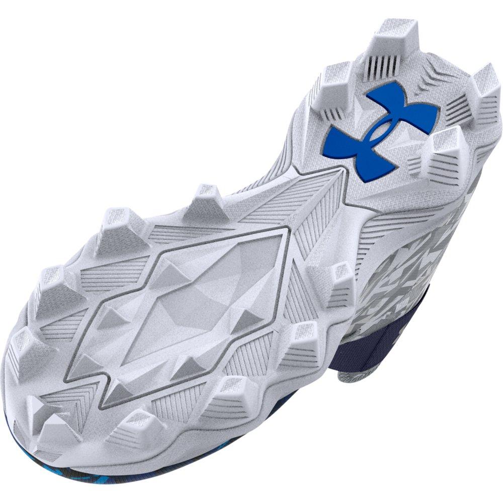 Under Armour Highlight RM LE "USA" Grade School Boys' Football Cleat - WHITE/RED/BLUE Thumbnail View 4