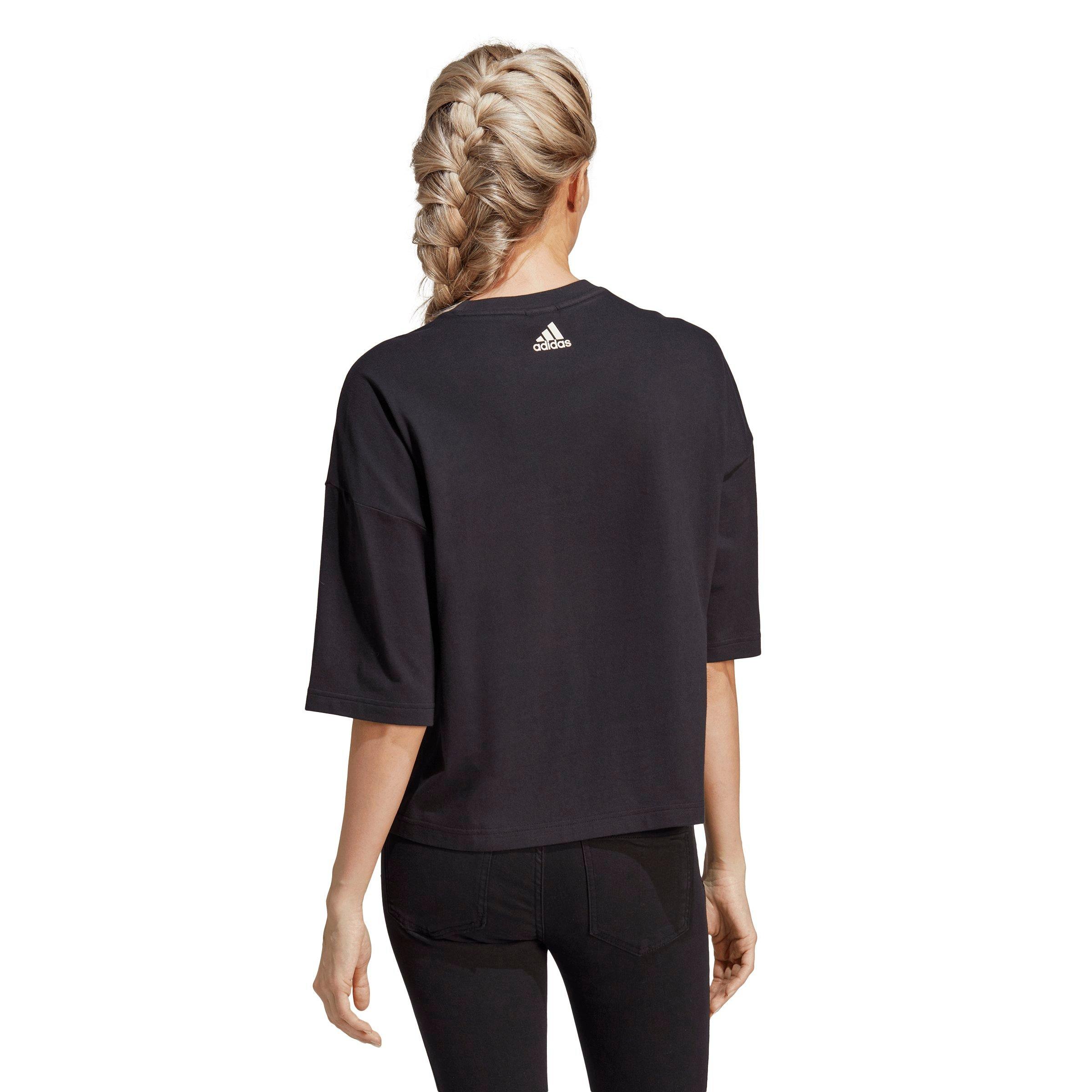 adidas x FARM Rio Crop Graphic Women's Black/Pink/White Tee