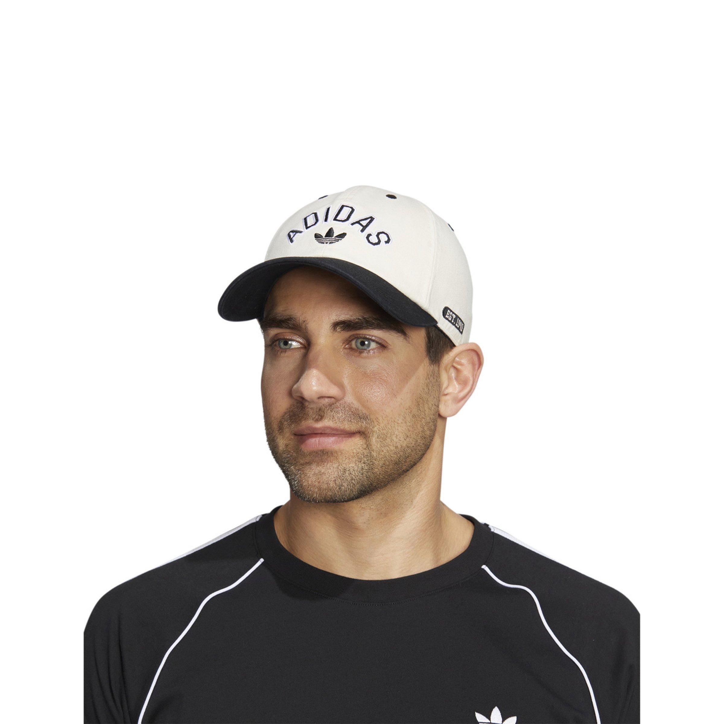 adidas Originals Relaxed New Prep Adjustable Hat - White/Black - WHITE/BLACK