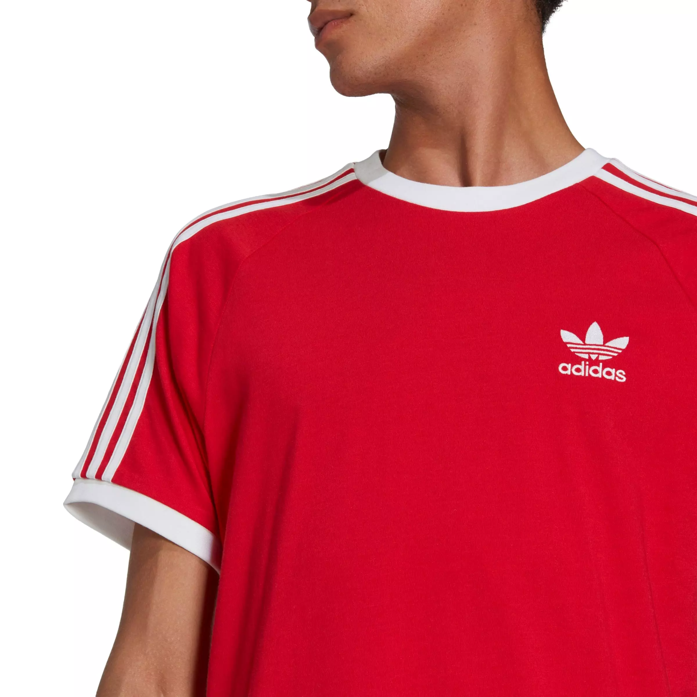 adidas Men's Adicolor Classics 3-Stripes Tee-Red - RED