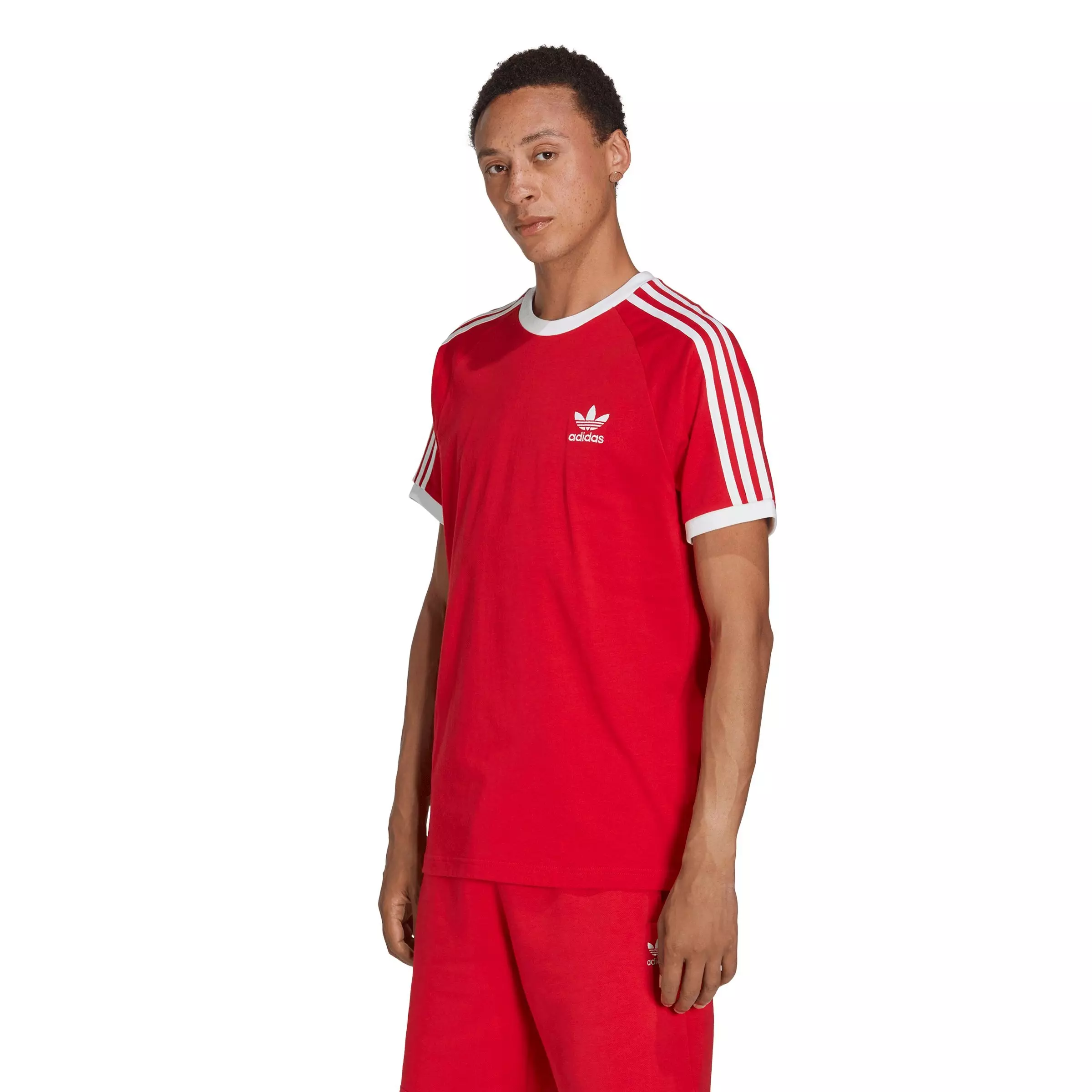 adidas Men's Adicolor Classics 3-Stripes Tee-Red - RED