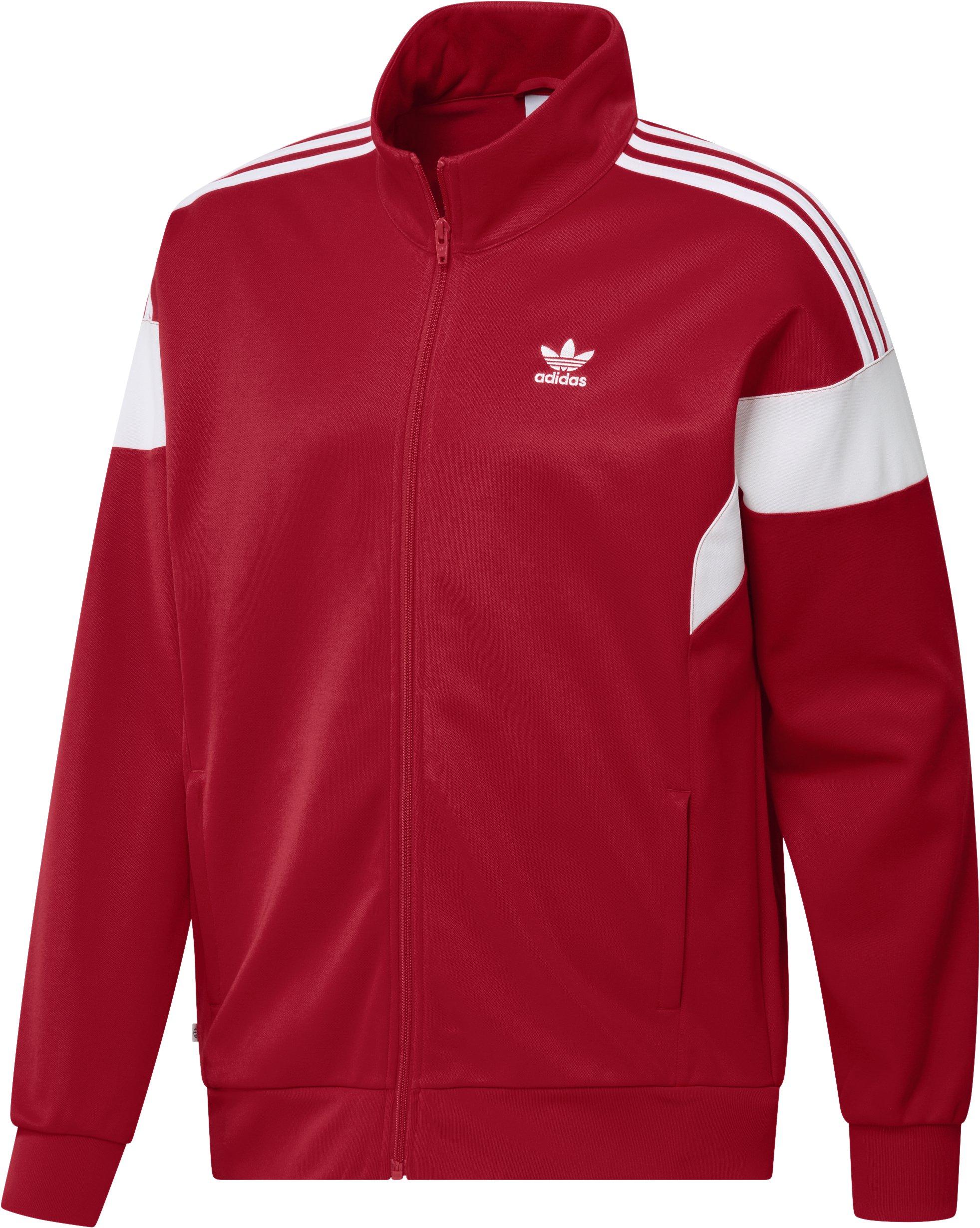 adidas Men's Cut Line Full-Zip Track Jacket-Red - Hibbett