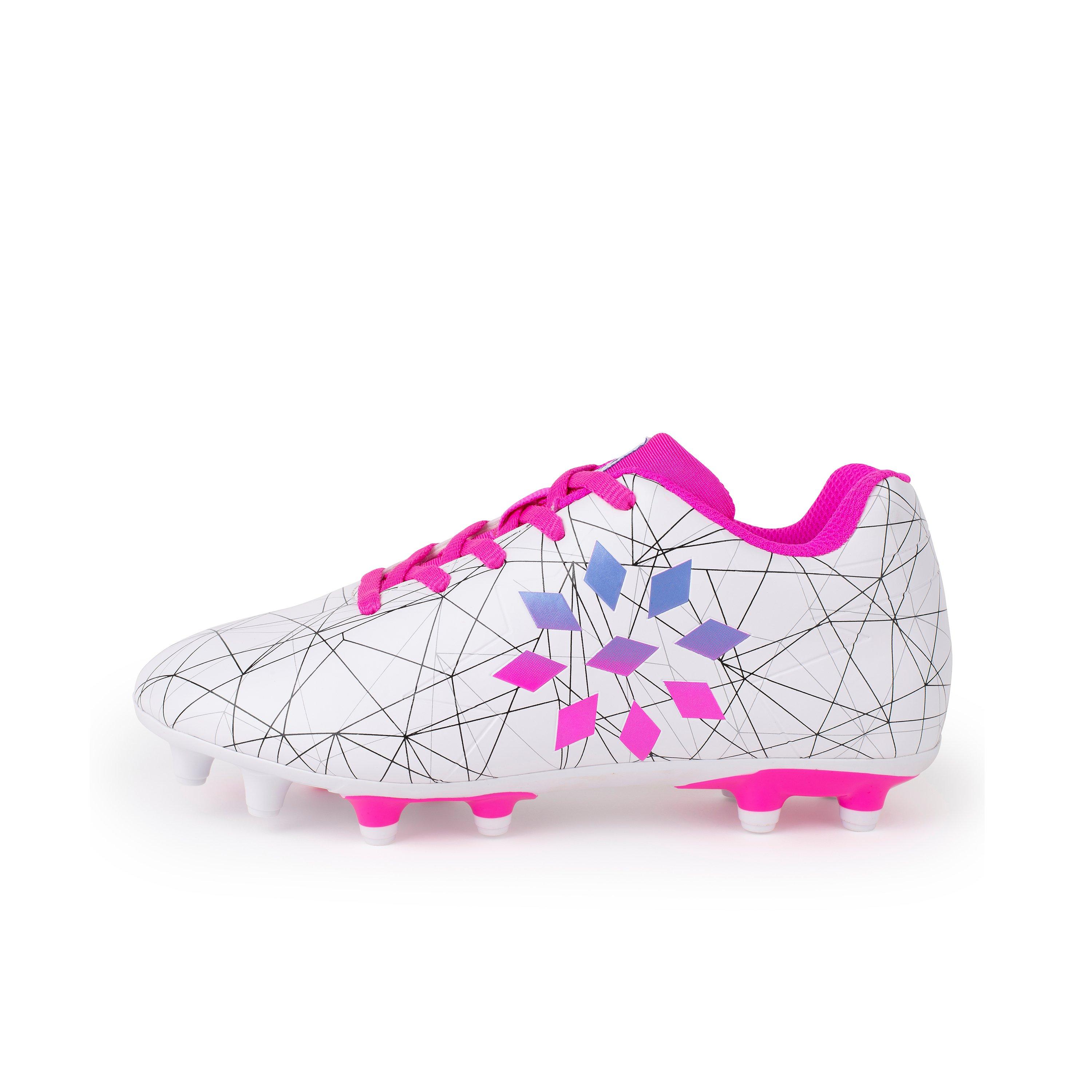 RIP-IT "White/Pink" Grade School Girls' Soccer Cleat - WHITE/PINK Thumbnail View 2