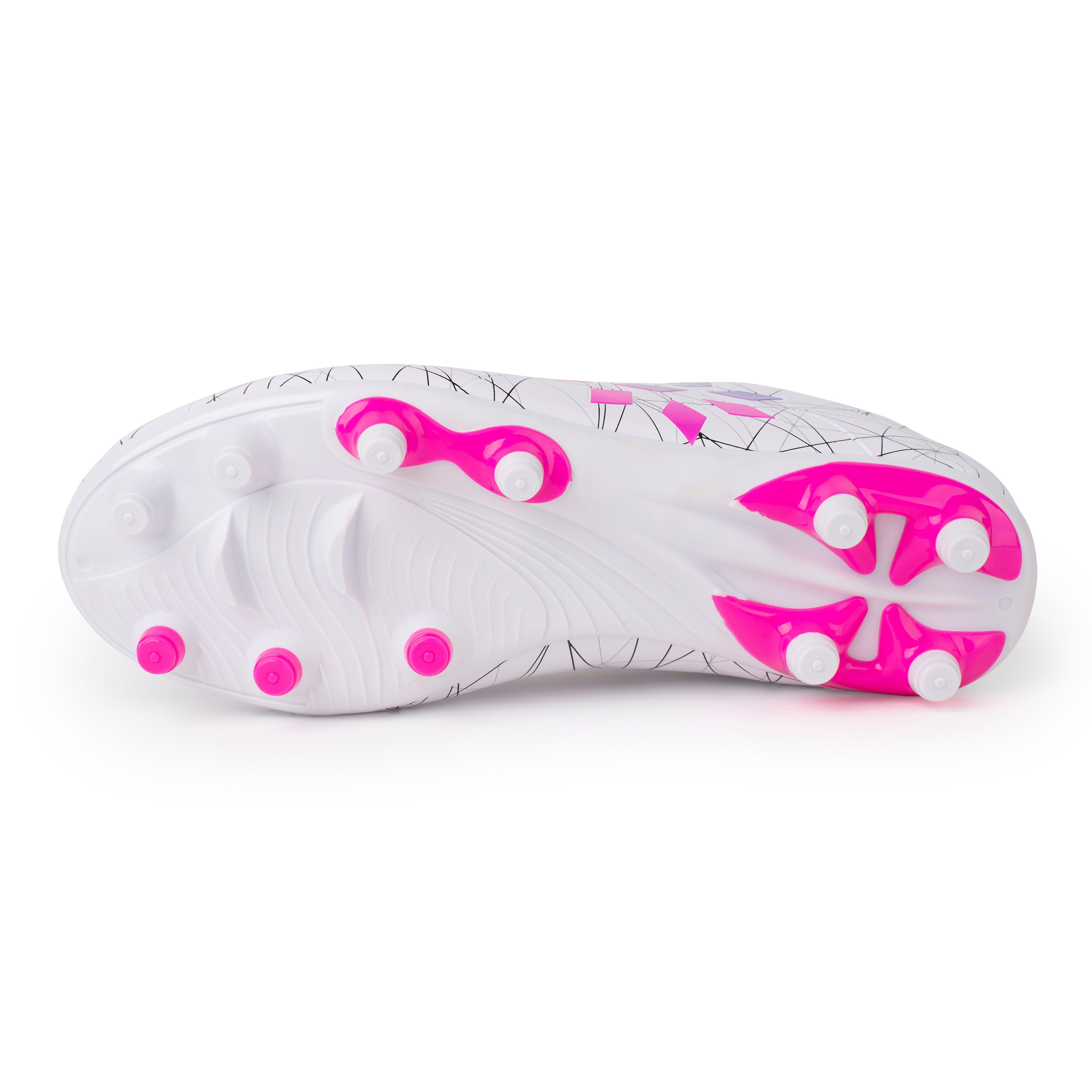 RIP-IT "White/Pink" Grade School Girls' Soccer Cleat - WHITE/PINK Thumbnail View 3