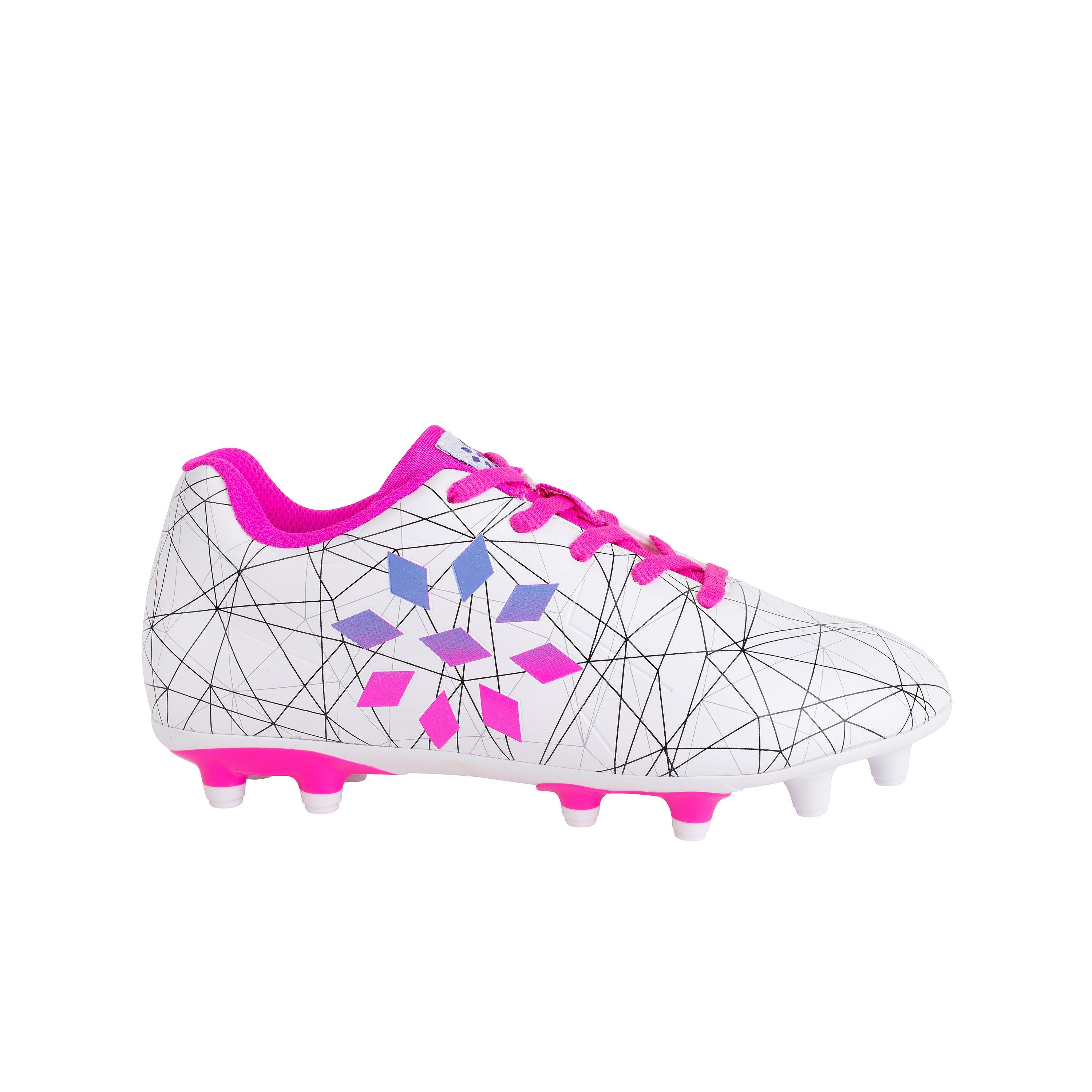 RIP-IT "White/Pink" Grade School Girls' Soccer Cleat - WHITE/PINK Thumbnail View 1
