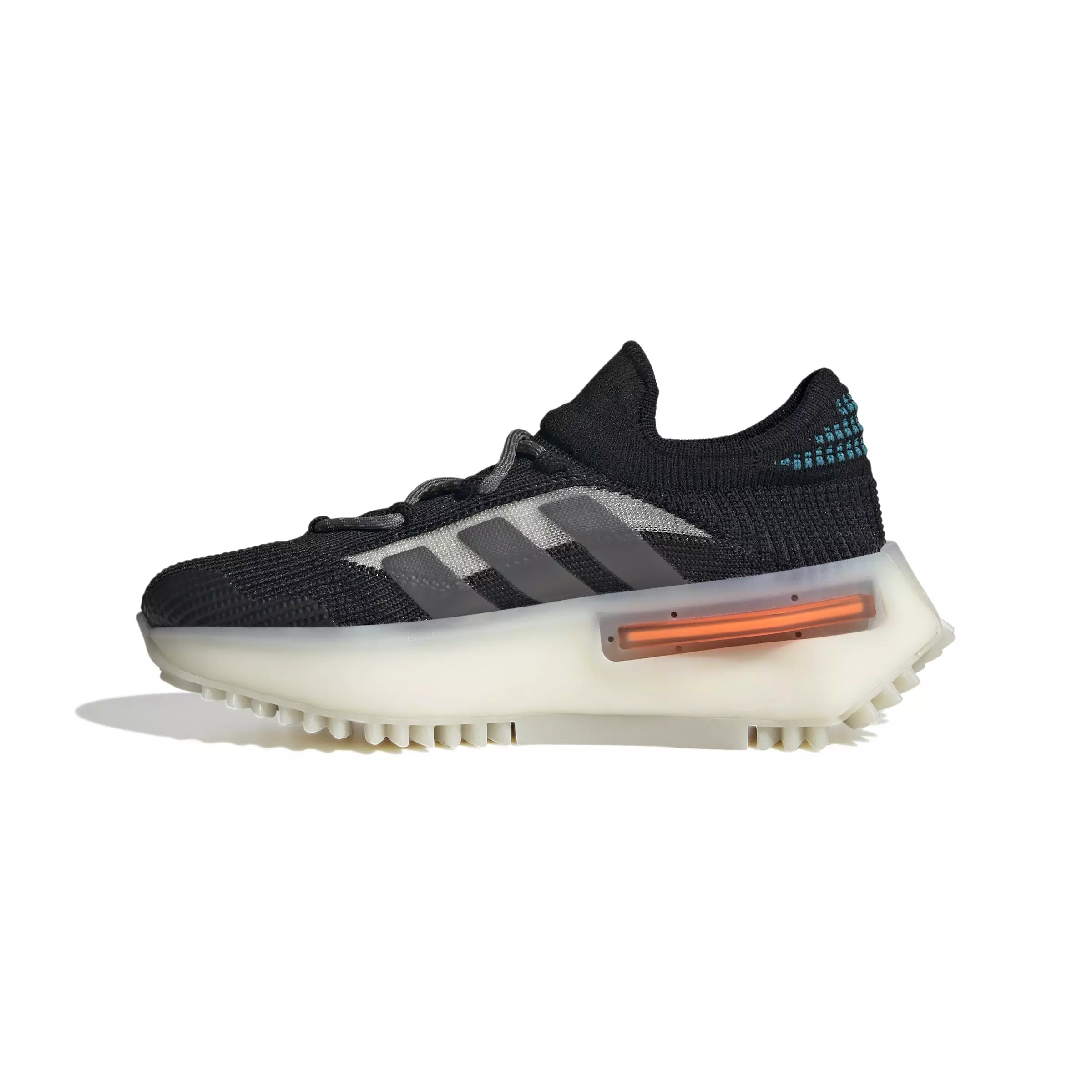 adidas Originals NMD_S1 "Black Teal Orange" Grade School Kids' Shoe - Black/Grey/White