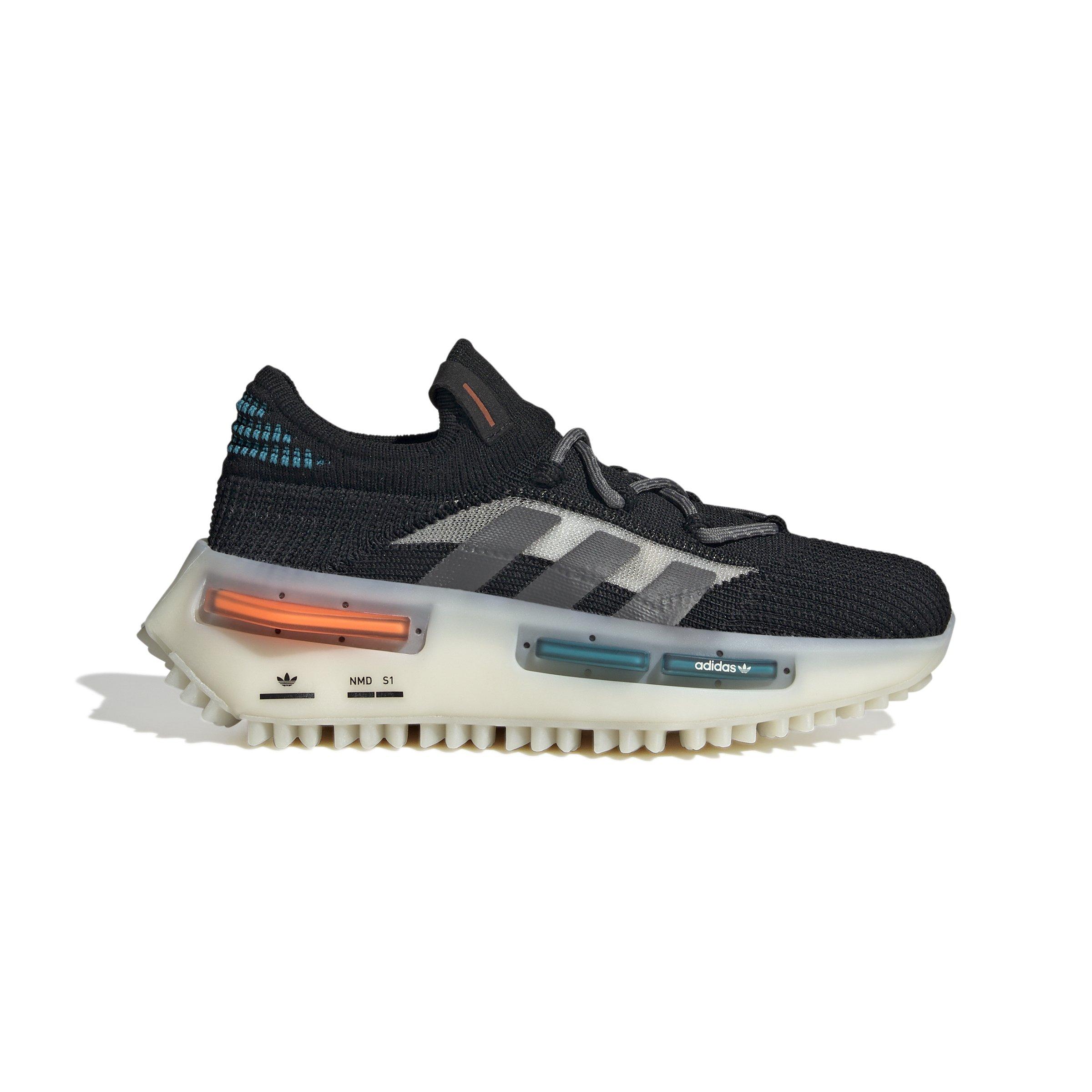 adidas Originals NMD_S1 "Black Teal Orange" Grade School Kids' Shoe