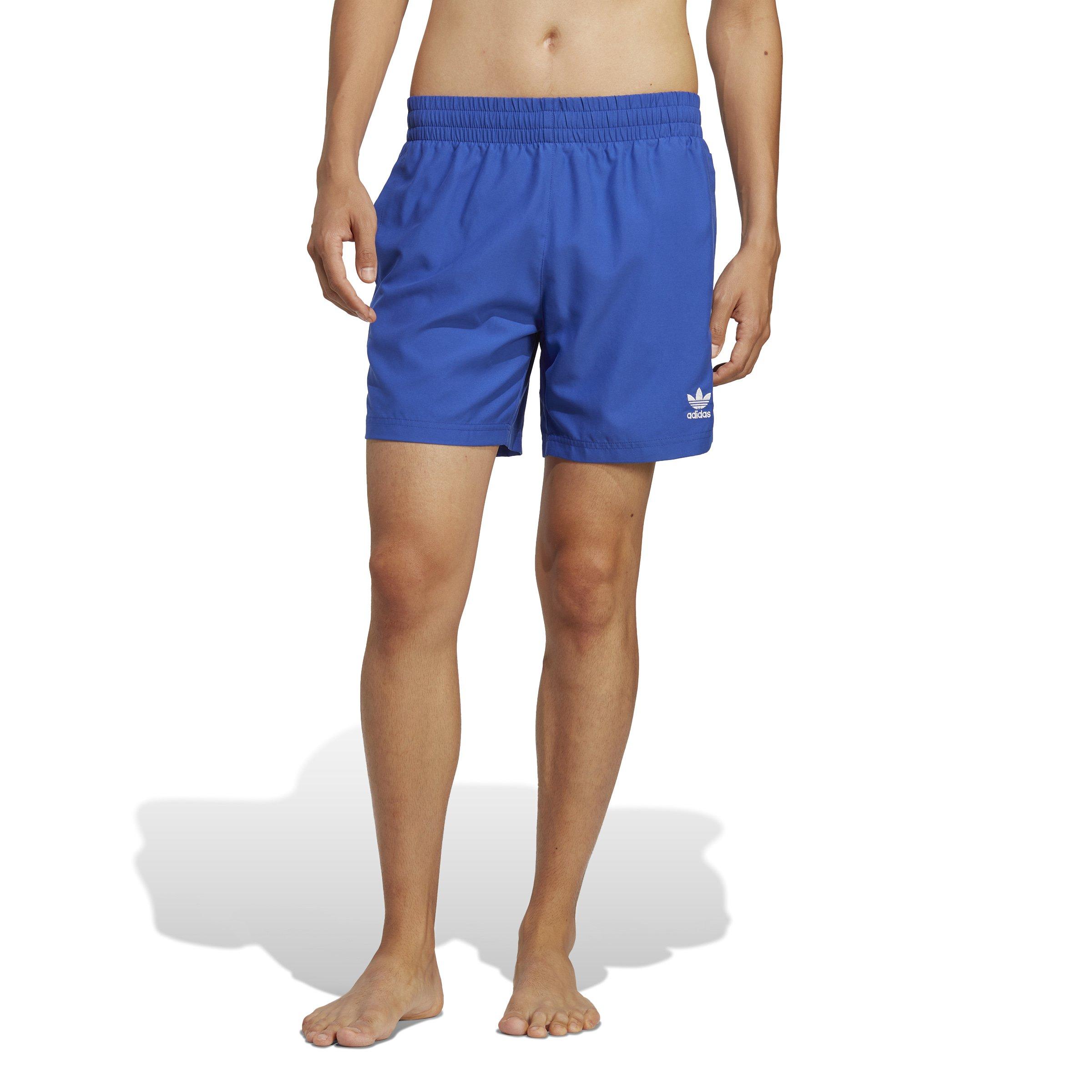 adidas Men's Adicolor Essentials Trefoil Swim Shorts-Blue - BLUE Thumbnail View 1