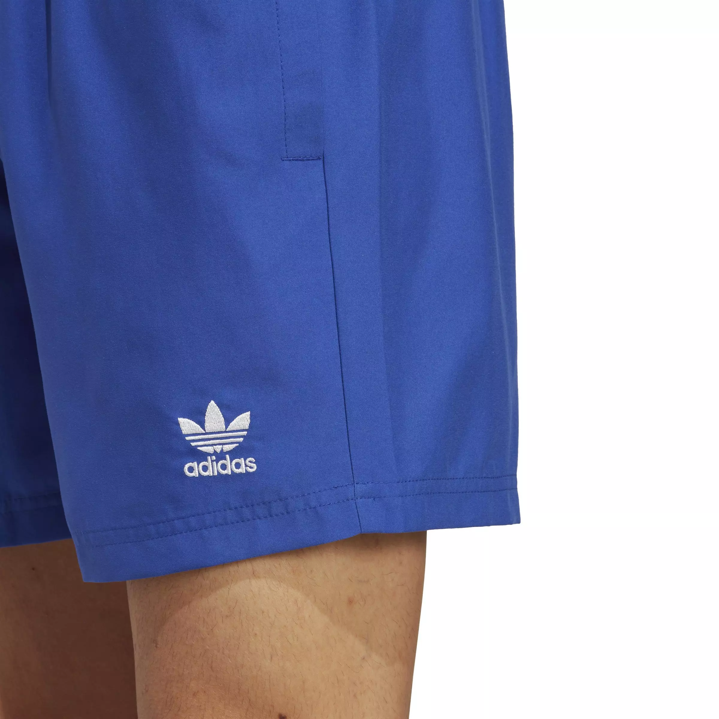adidas Men's Adicolor Essentials Trefoil Swim Shorts-Blue - BLUE