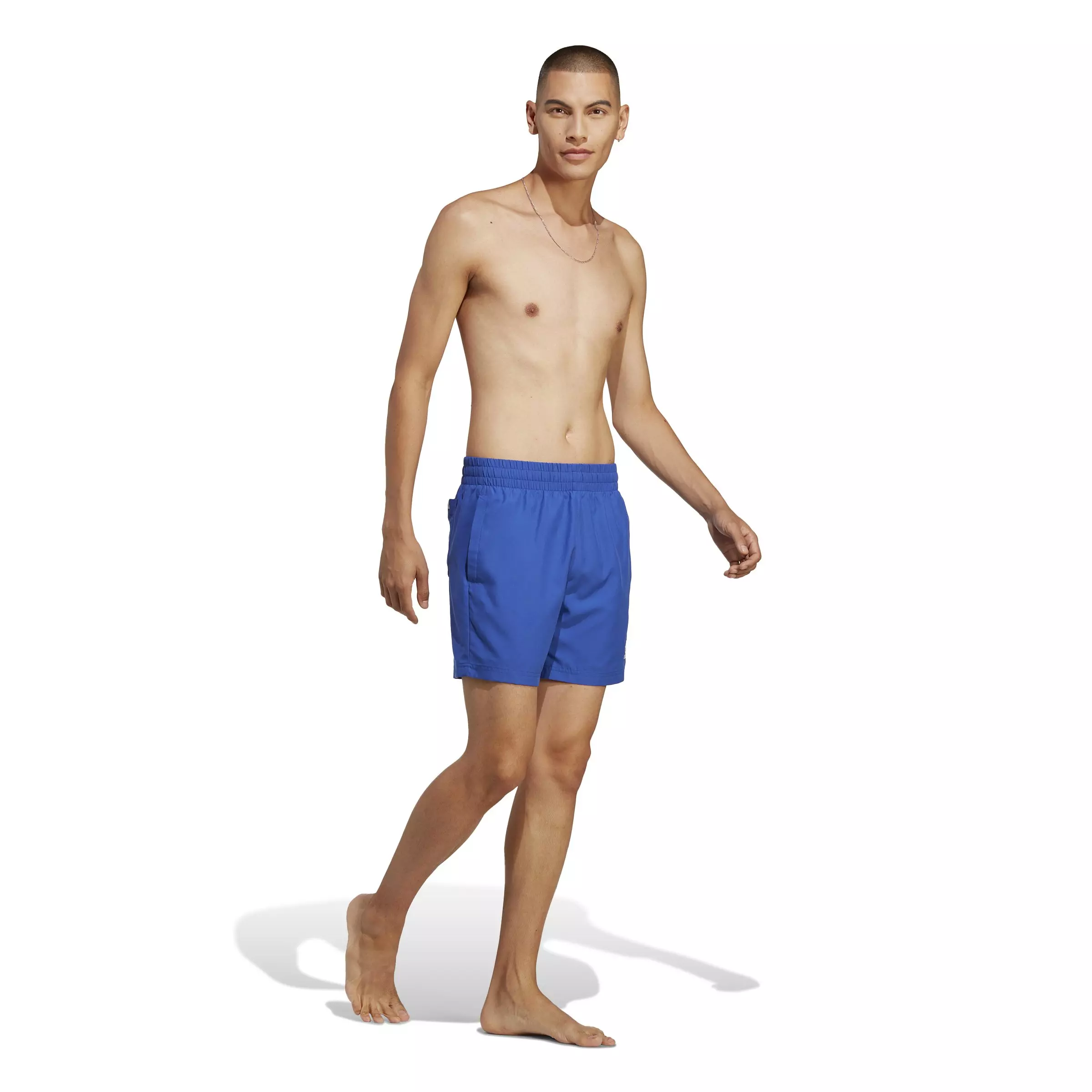 adidas Men's Adicolor Essentials Trefoil Swim Shorts-Blue - BLUE