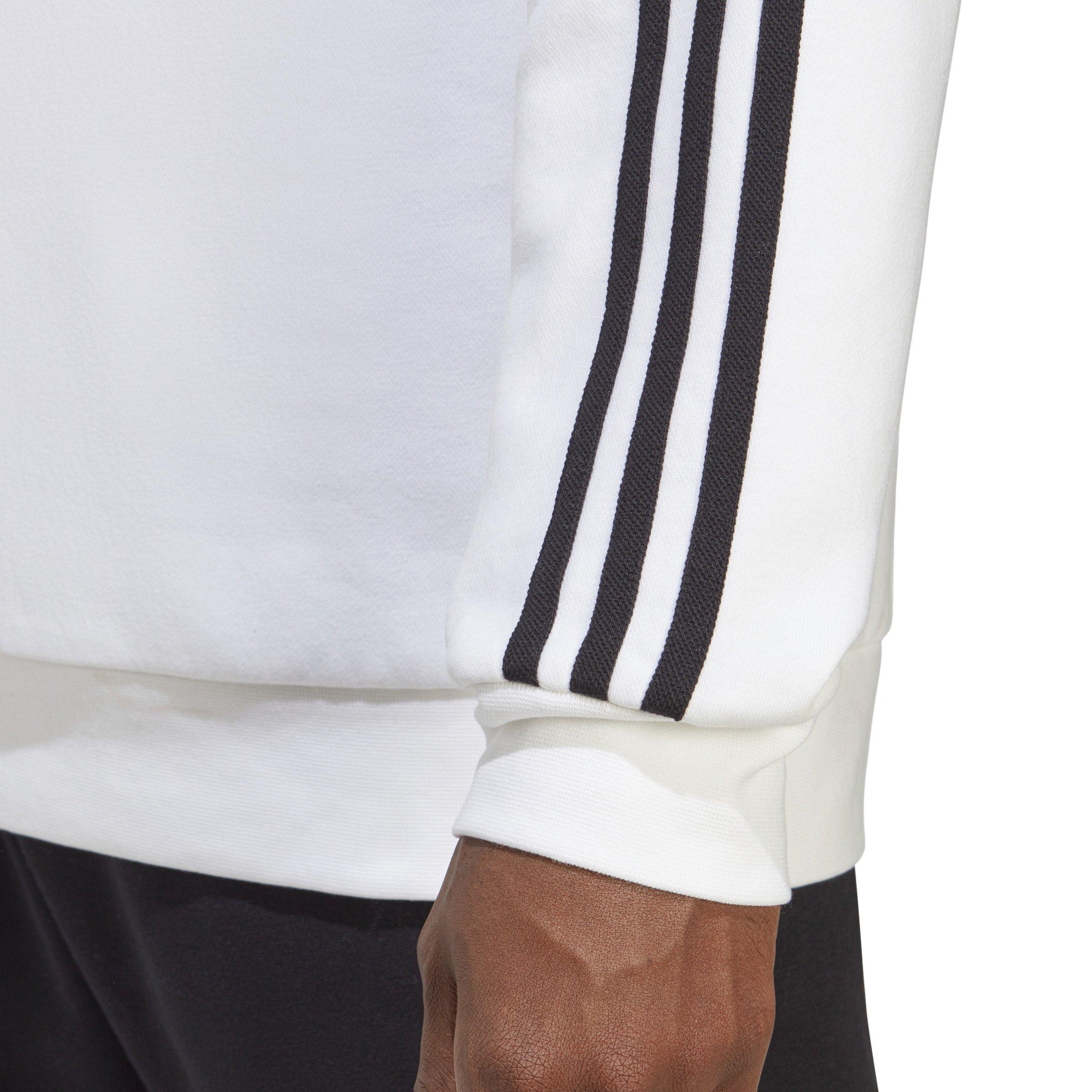 Adidas 3 stripes crew sweatshirt mens hot sale