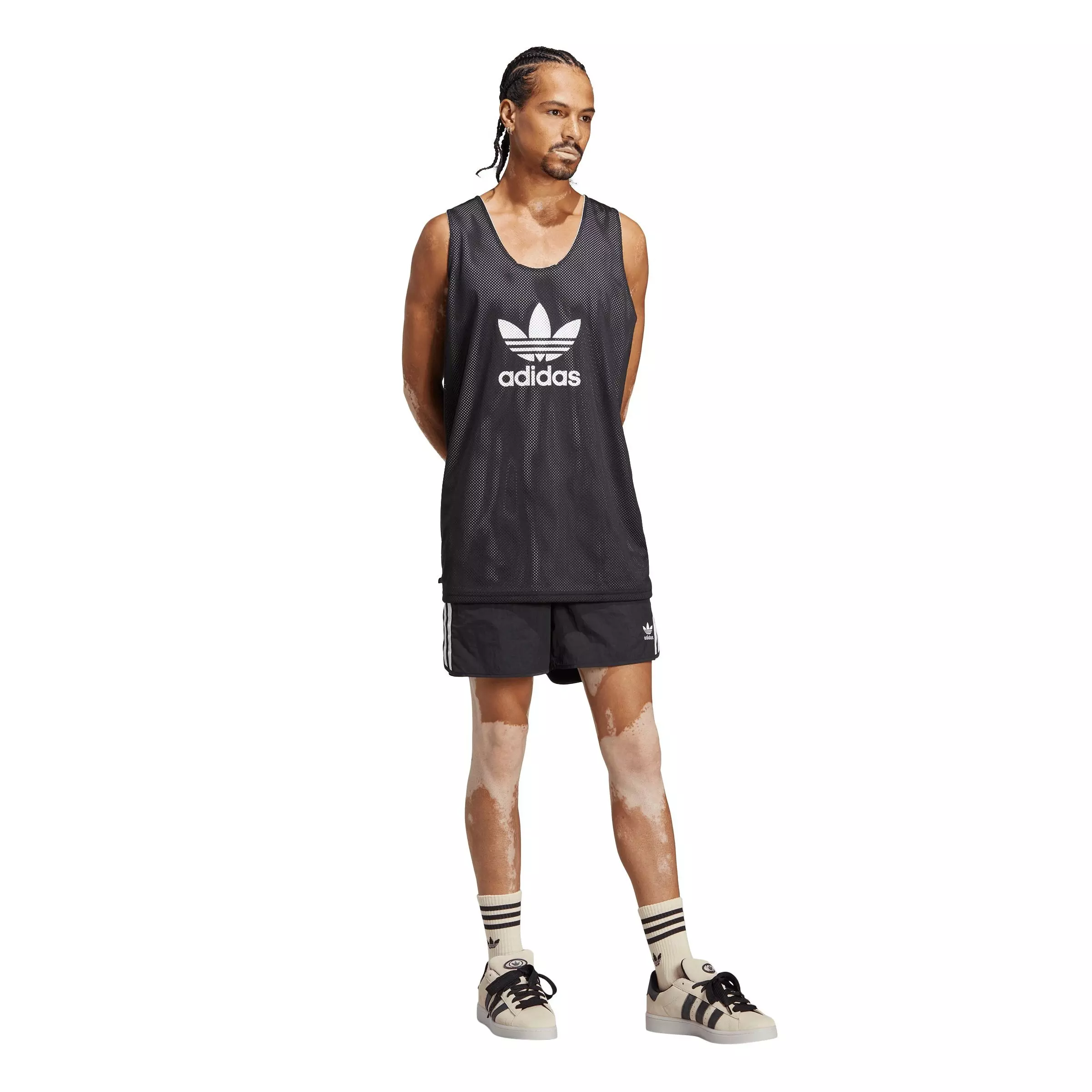 adidas Men's Adicolor Classics Sprinter Shorts-Black/White - BLACK/WHITE